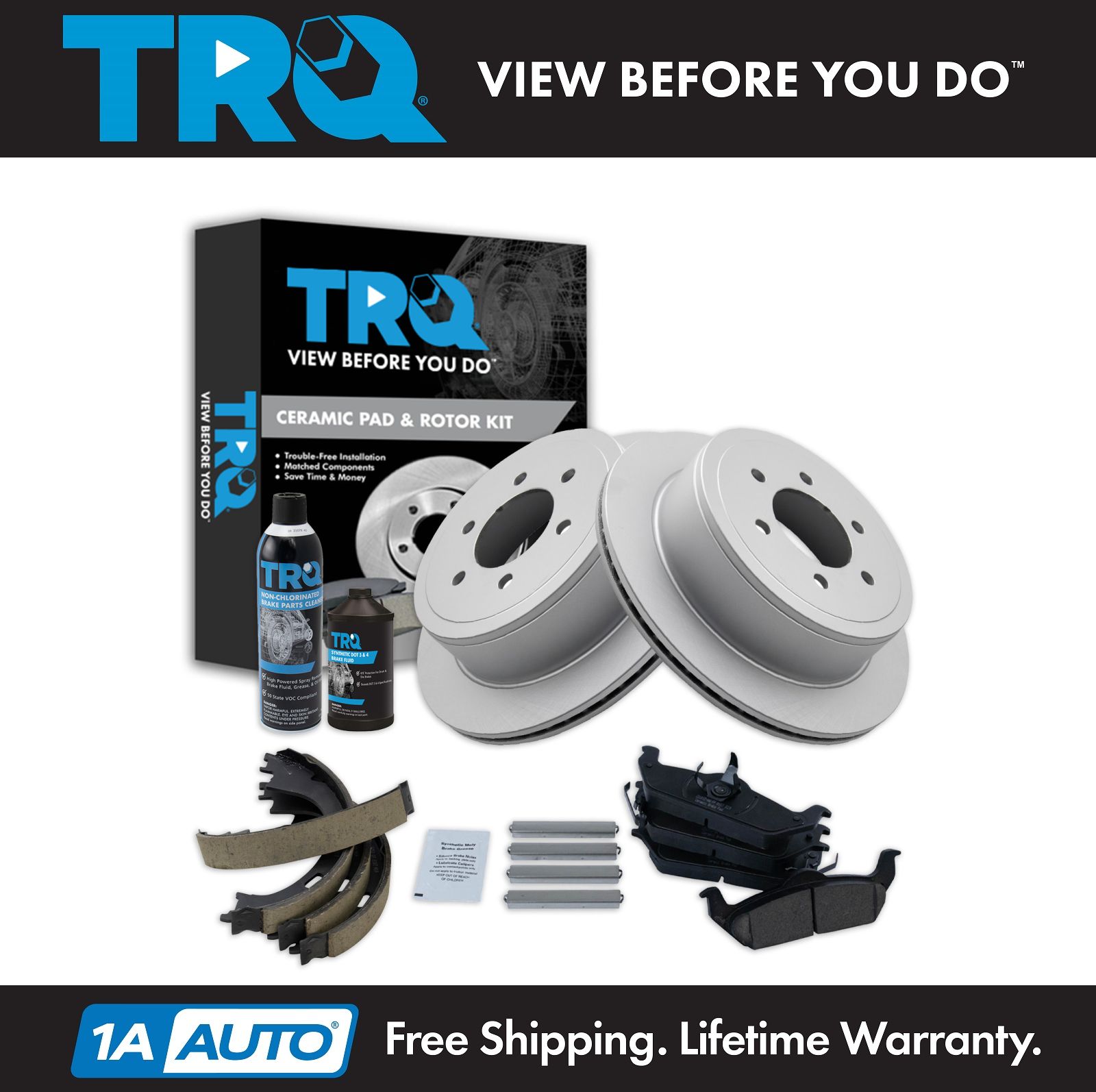 <b>Dot 3 & 4 Ceramic Brake Pad & Rotor Kit</b>