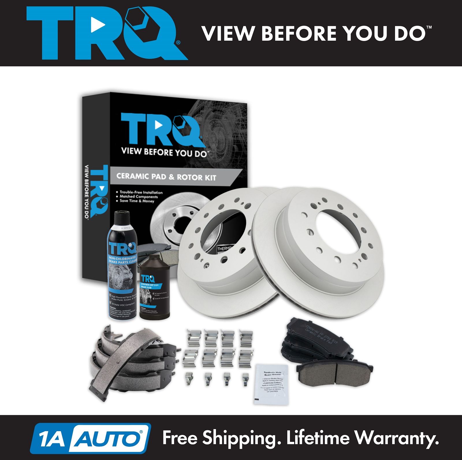 <b>Dot 3 & 4 Ceramic Brake Pad & Rotor Kit</b>