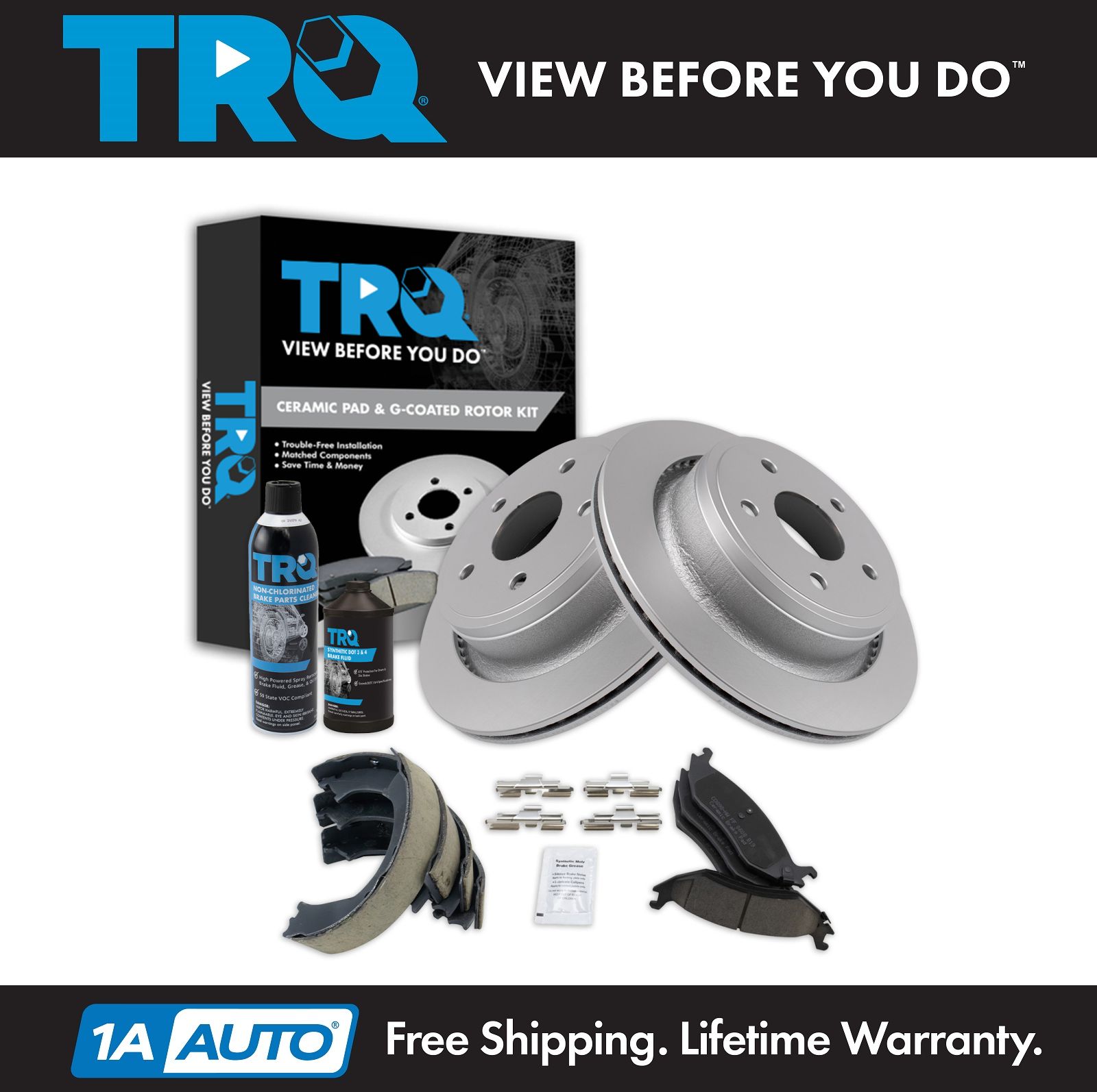 <b>Dot 3 & 4 Ceramic Brake Pad & Rotor Kit</b>