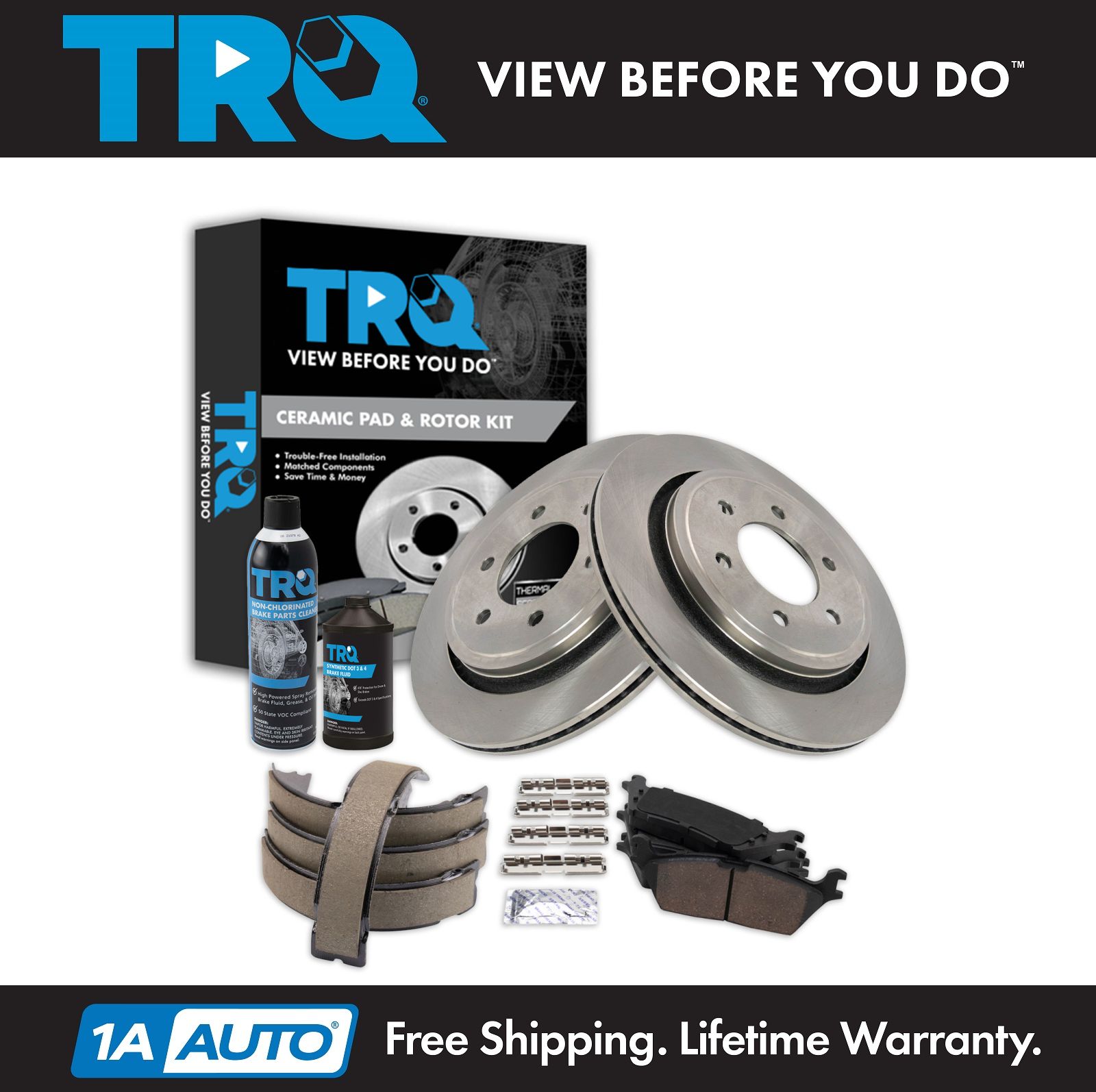 <b>Dot 3 & 4 Ceramic Brake Pad & Rotor Kit</b>