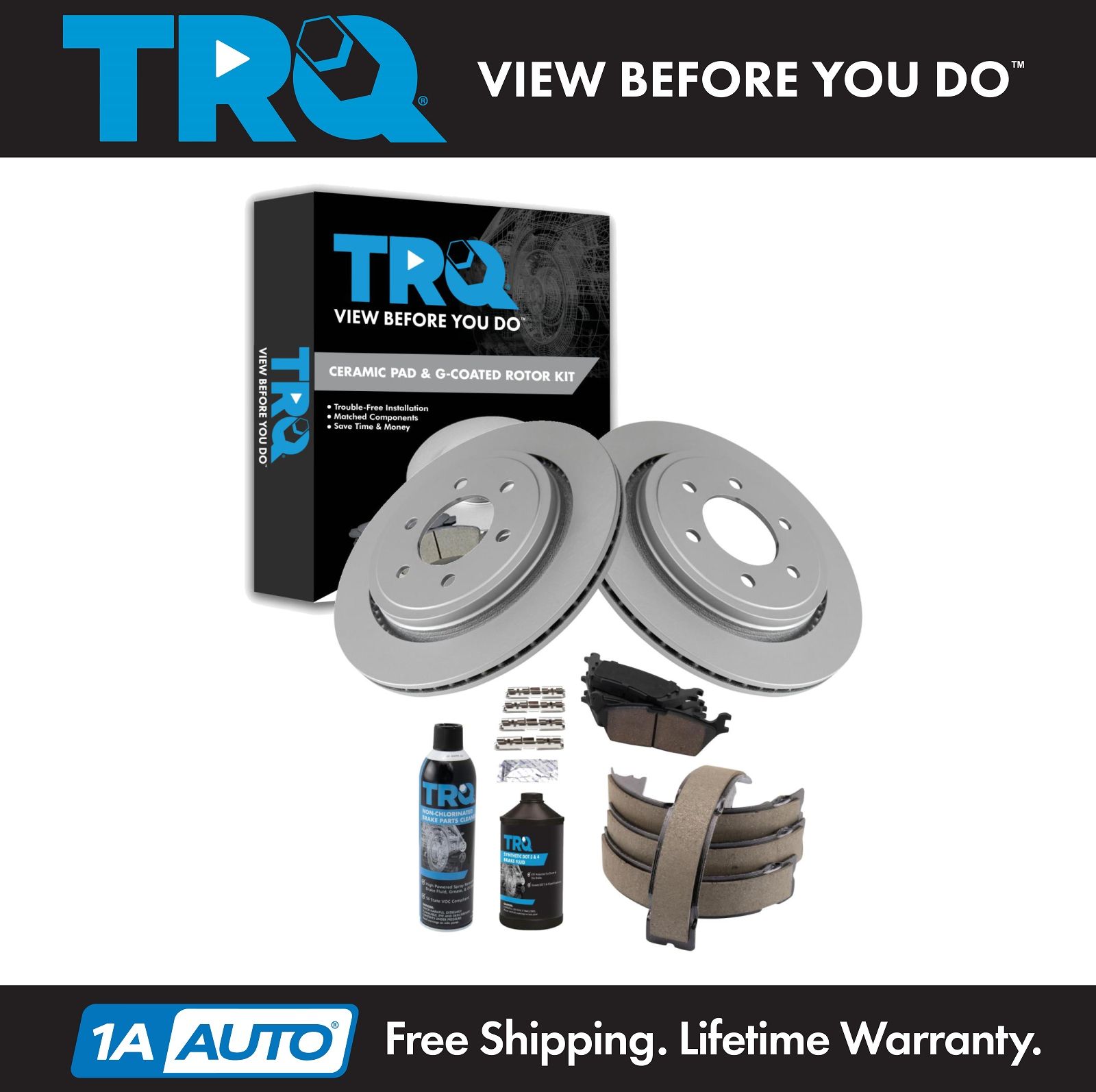<b>Dot 3 & 4 Ceramic Brake Pad & Rotor Kit</b>