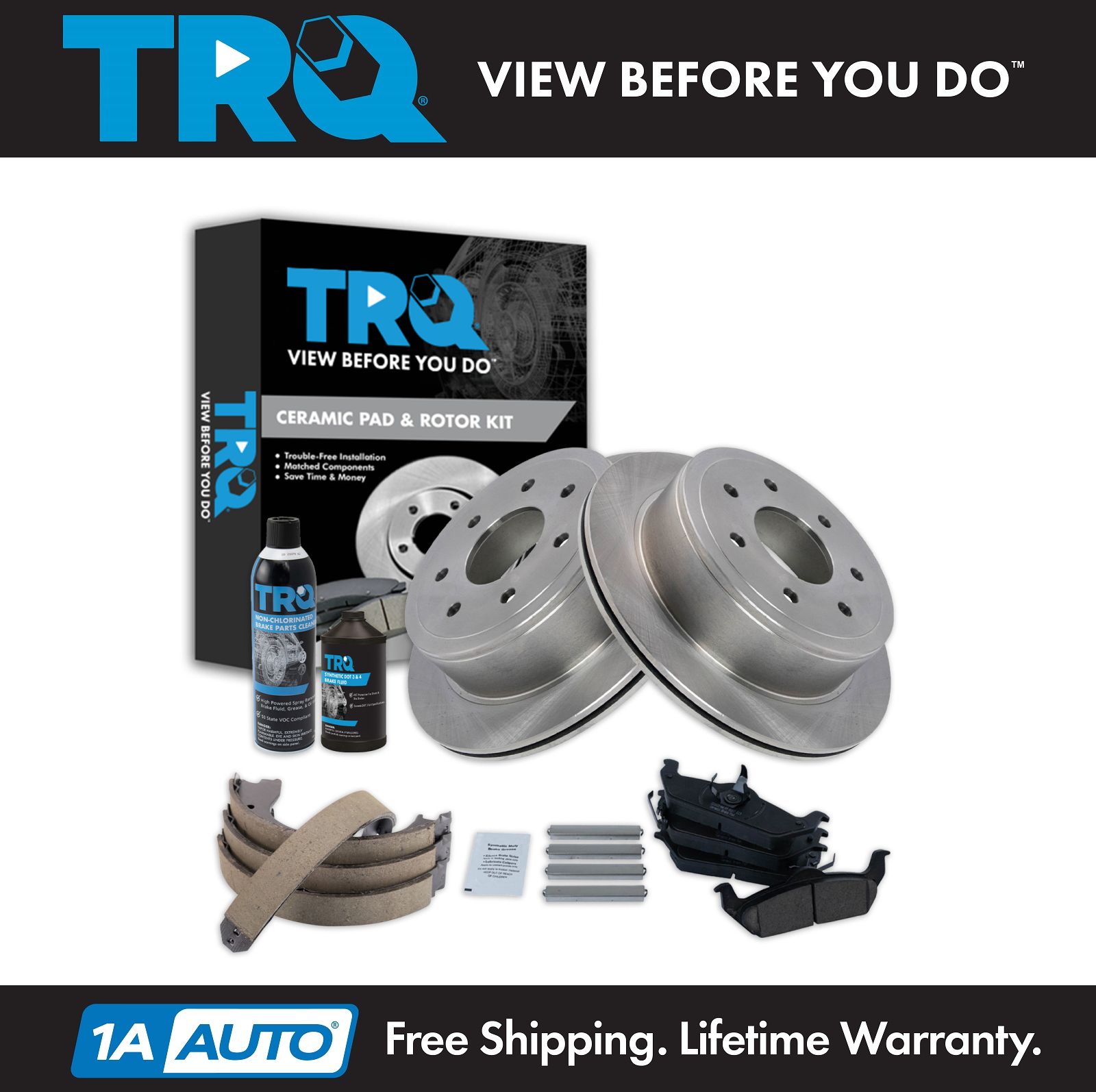 <b>Dot 3 & 4 Ceramic Brake Pad & Rotor Kit</b>