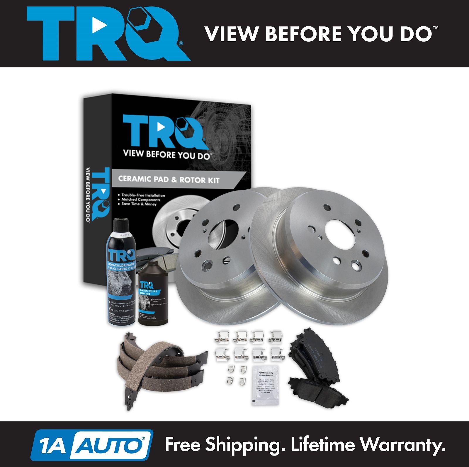 <b>Dot 3 & 4 Ceramic Brake Pad & Rotor Kit</b>