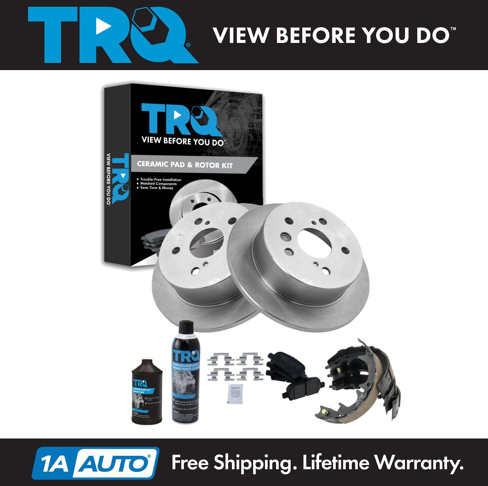 <b>Dot 3 & 4 Ceramic Brake Pad & Rotor Kit</b>