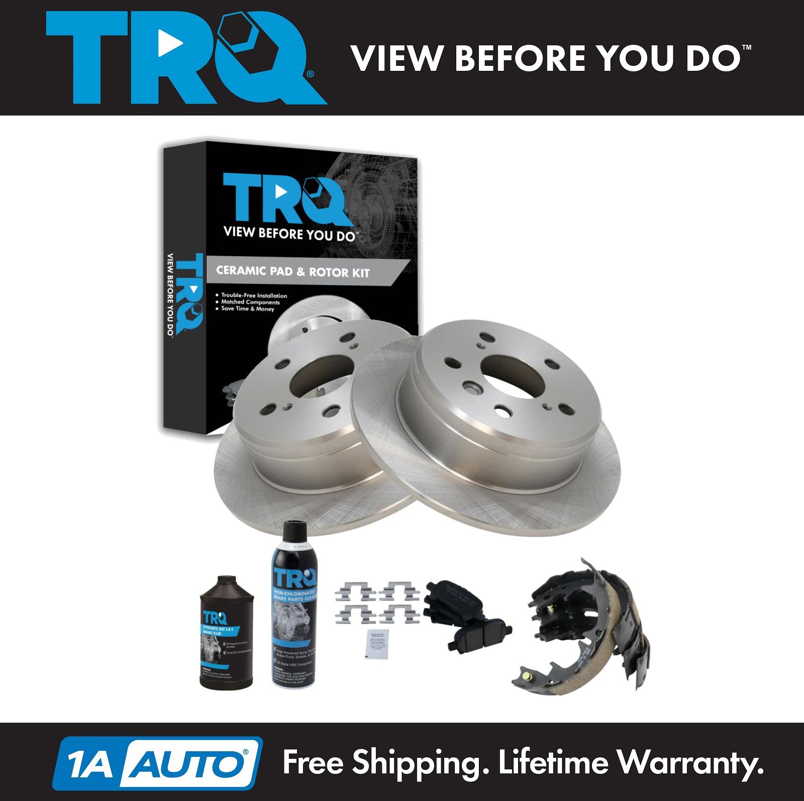 <b>Dot 3 & 4 Ceramic Brake Pad & Rotor Kit</b>