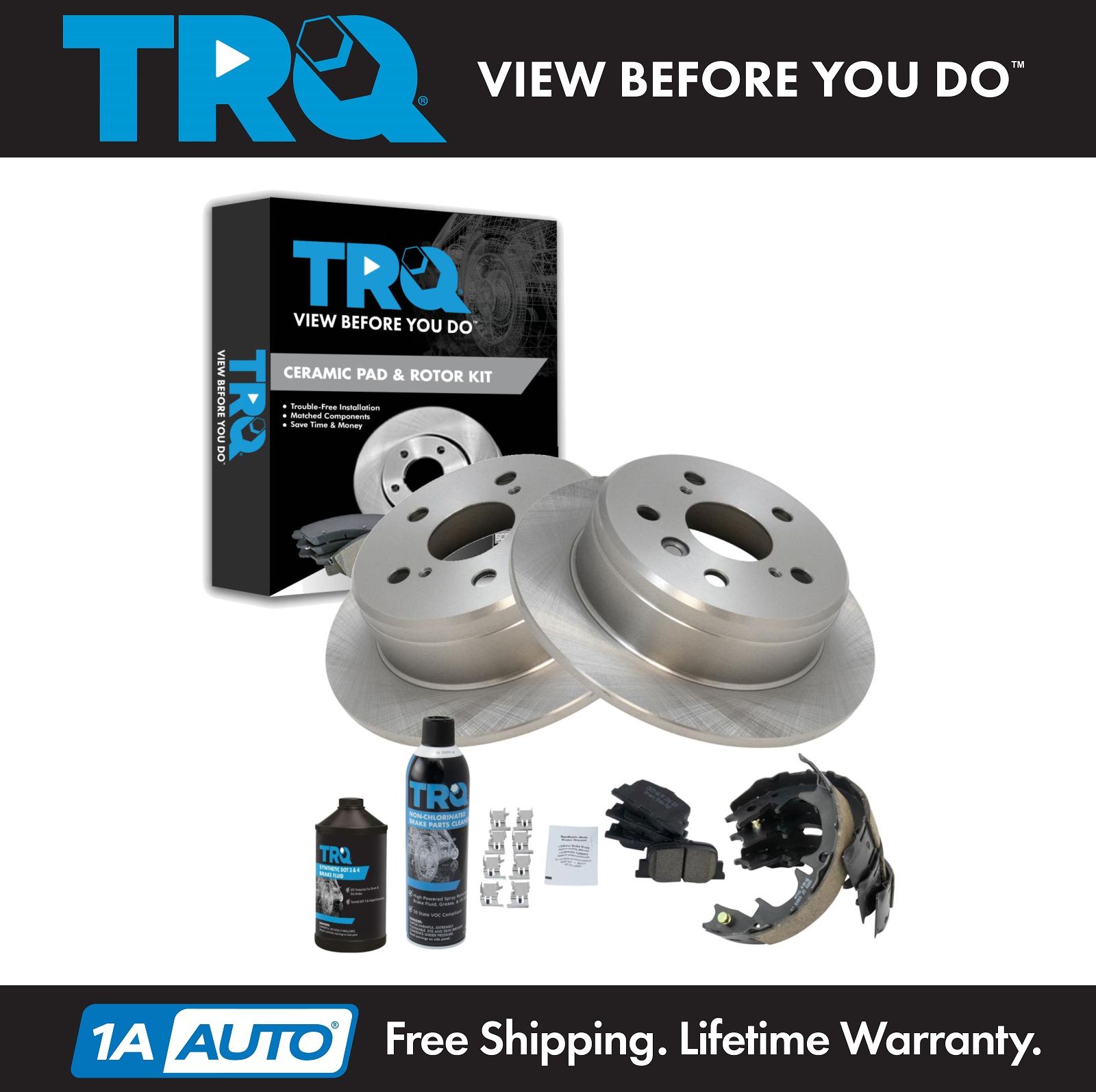 <b>Dot 3 & 4 Ceramic Brake Pad & Rotor Kit</b>