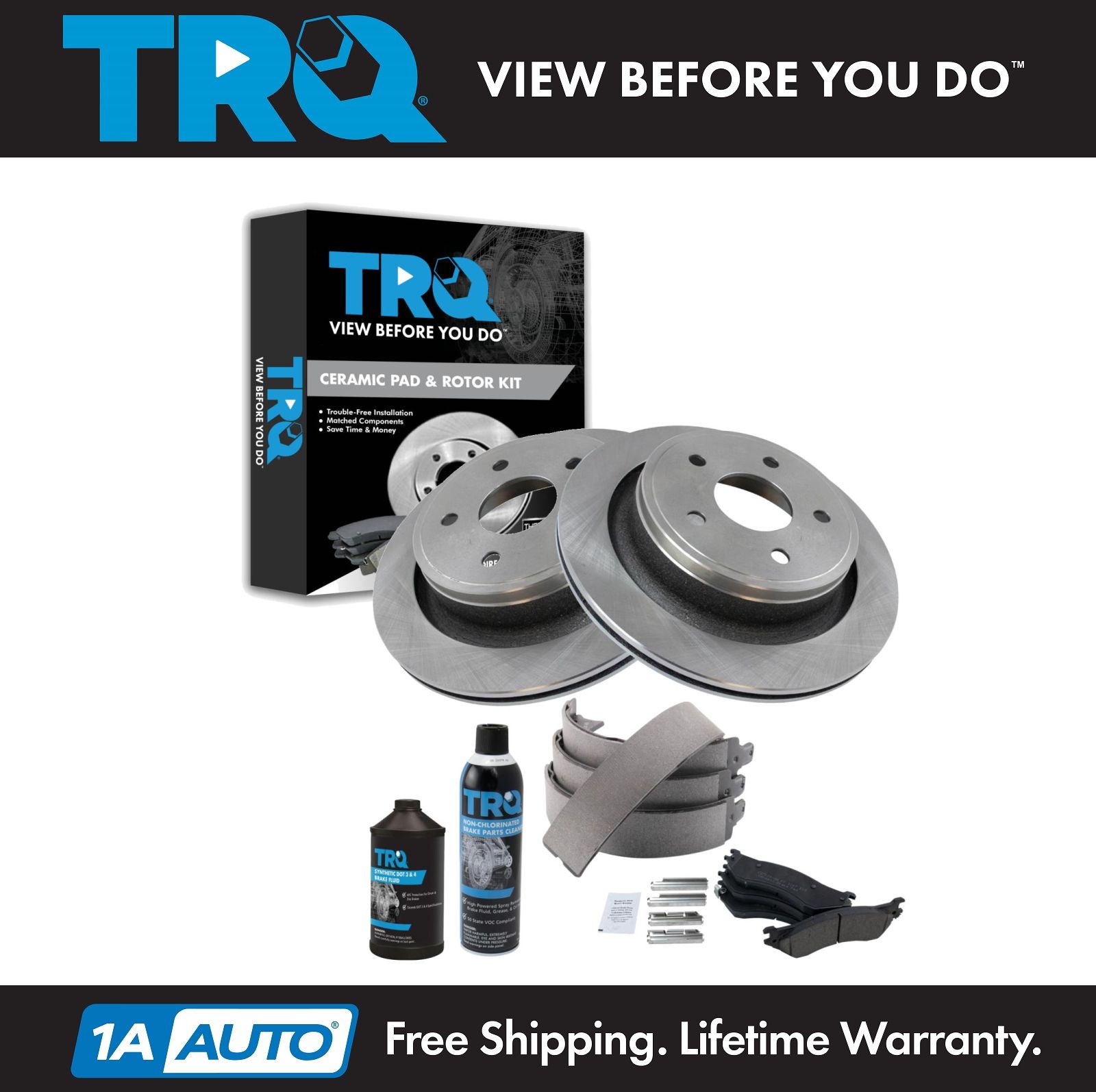 <b>Dot 3 & 4 Ceramic Brake Pad & Rotor Kit</b>