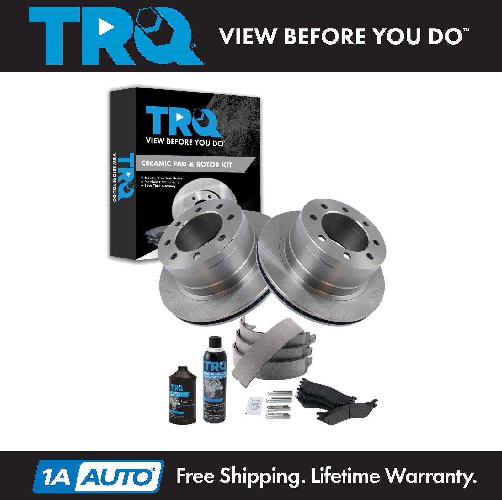 <b>Dot 3 & 4 Ceramic Brake Pad & Rotor Kit</b>