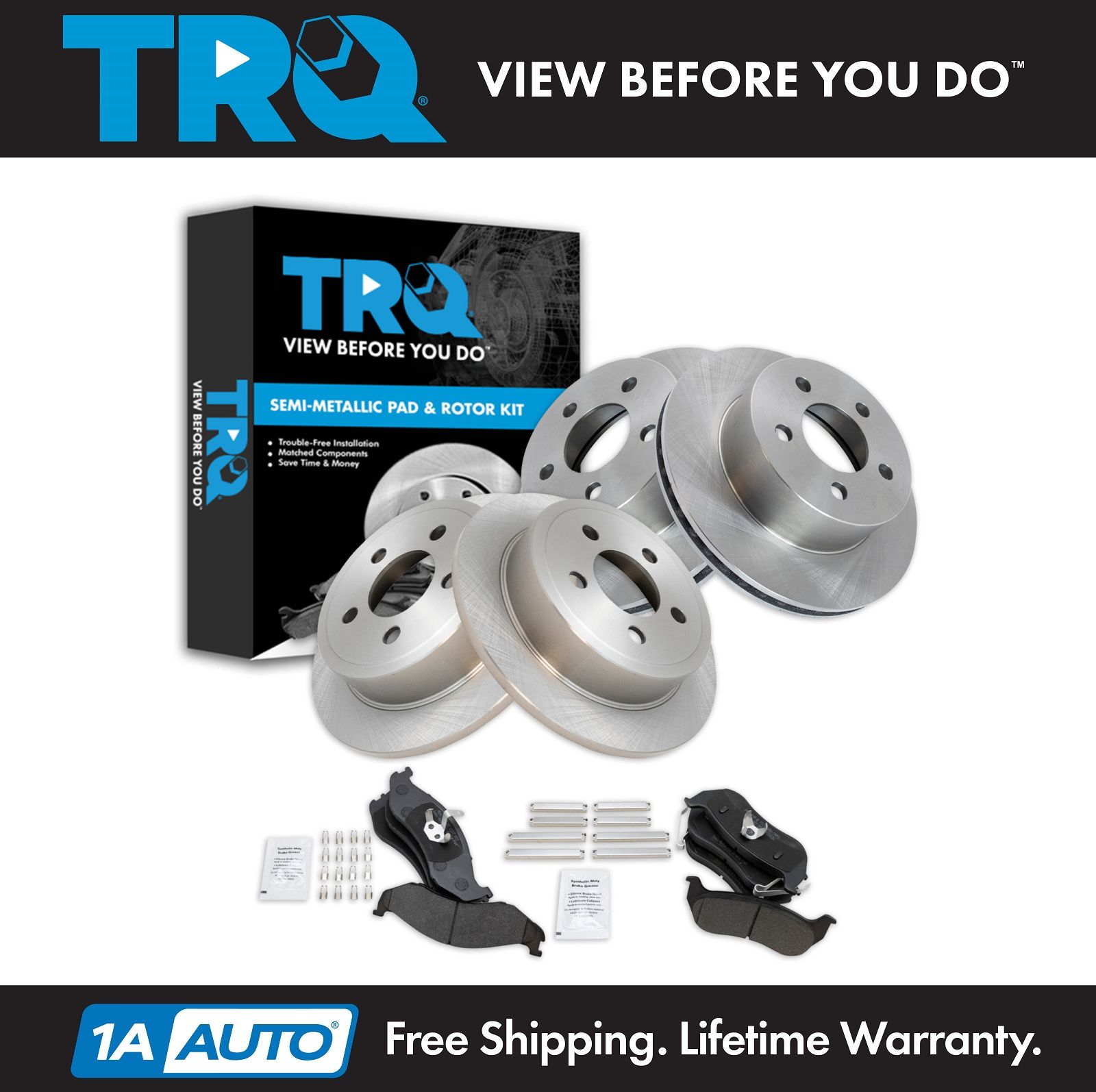 <b>Semi-Metallic Brake Pad & Rotor Kit</b>