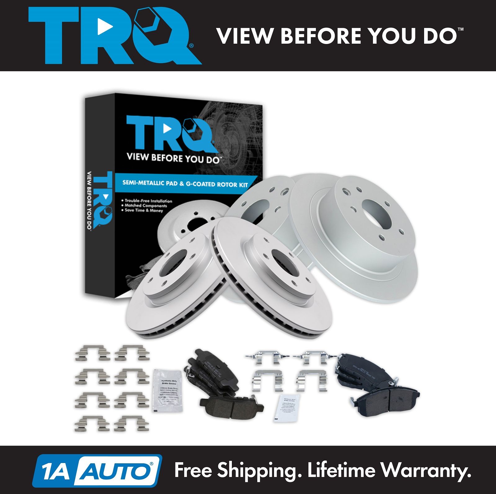 <b>Semi-Metallic Brake Pad & Rotor Kit</b>
