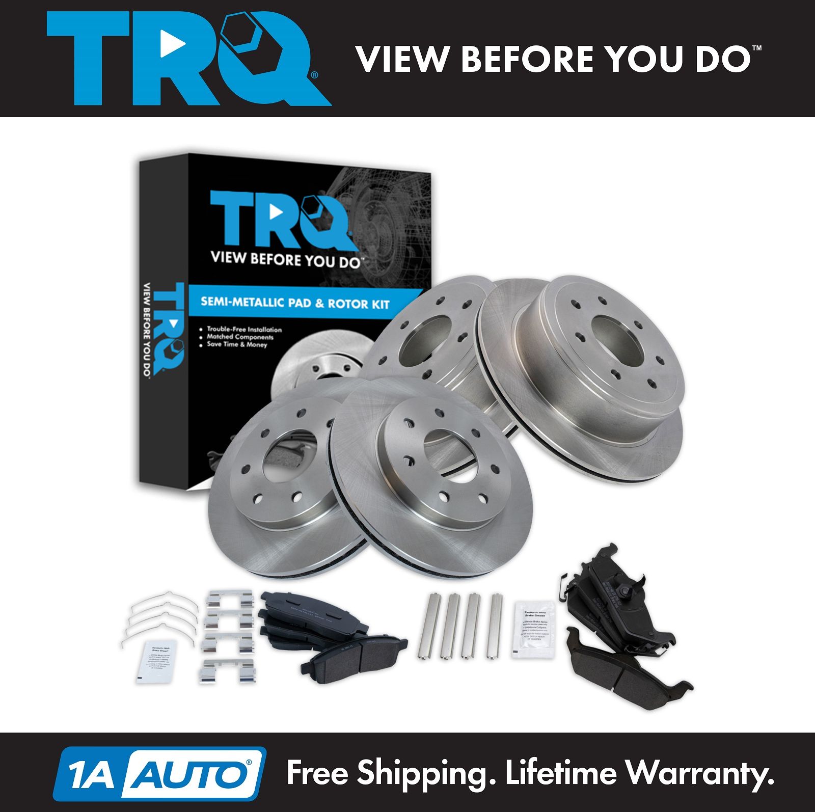 <b>Semi-Metallic Brake Pad & Rotor Kit</b>