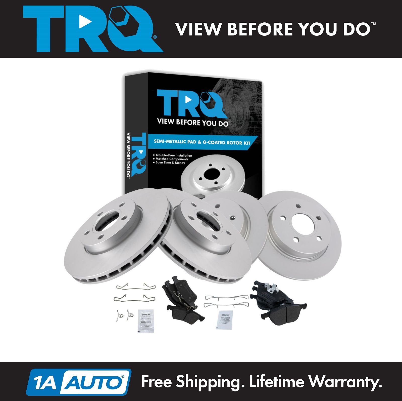 <b>Semi-Metallic Brake Pad & Rotor Kit</b>