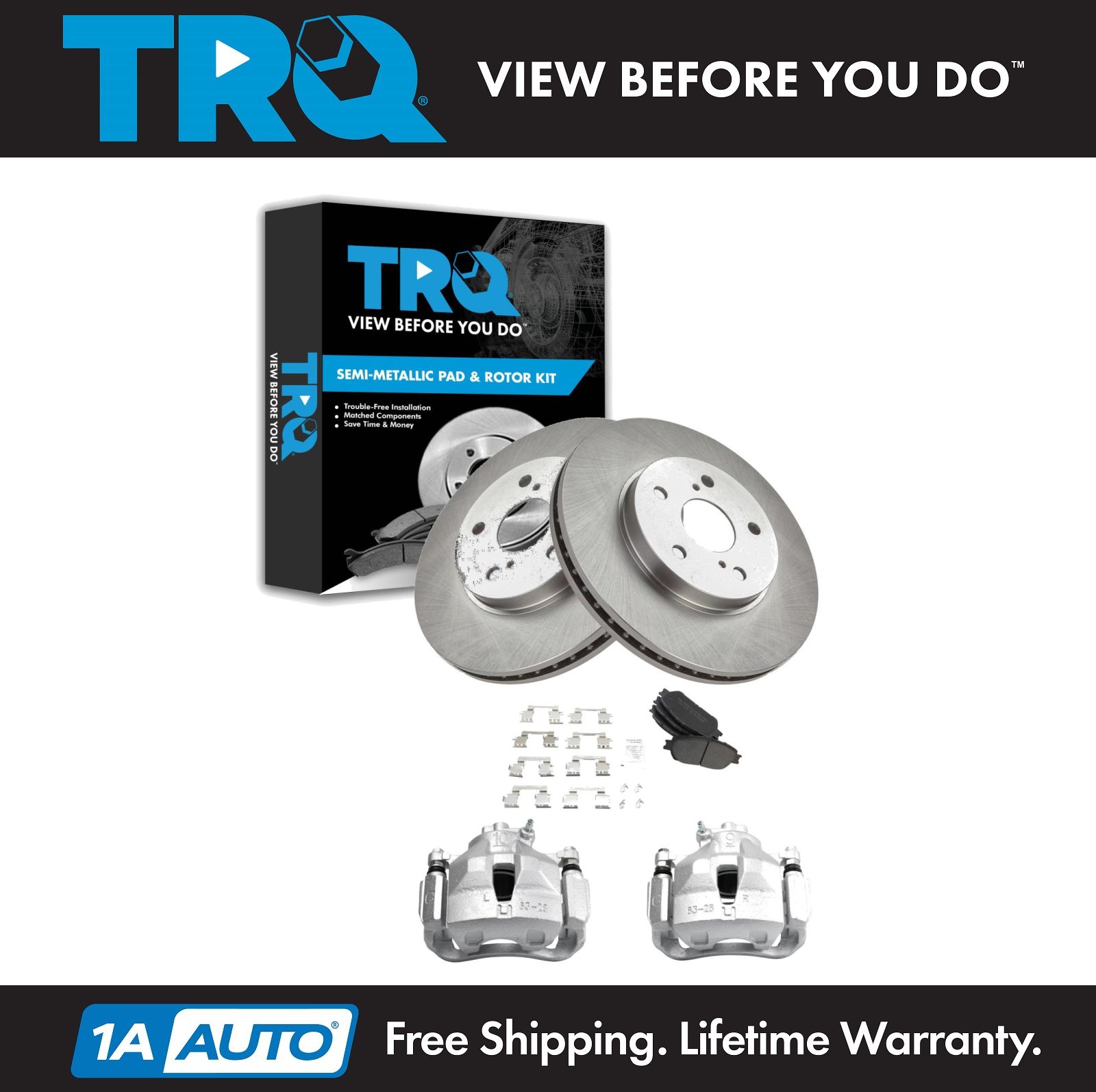 <b>Semi-Metallic Brake Pad & Rotor Kit</b>