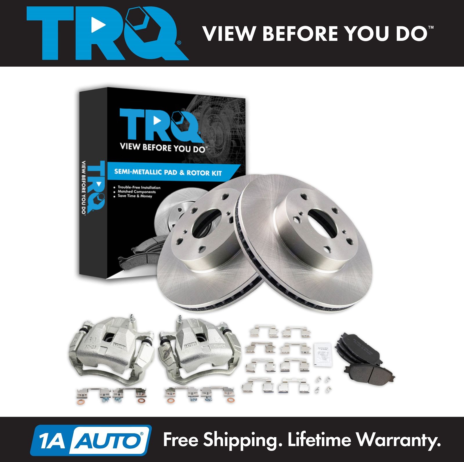 <b>Semi-Metallic Brake Pad & Rotor Kit</b>