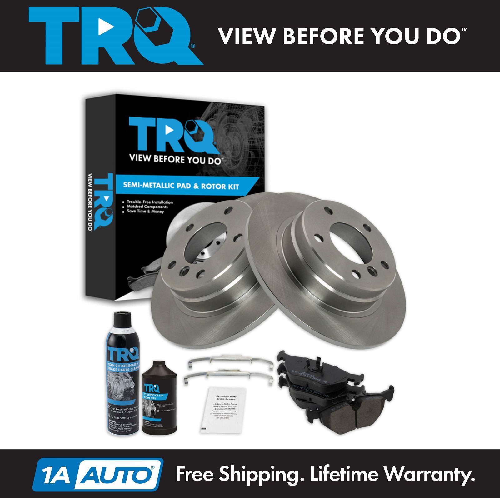 <b>Dot 3 & 4 Semi-Metallic Brake Pad & Rotor Kit</b>