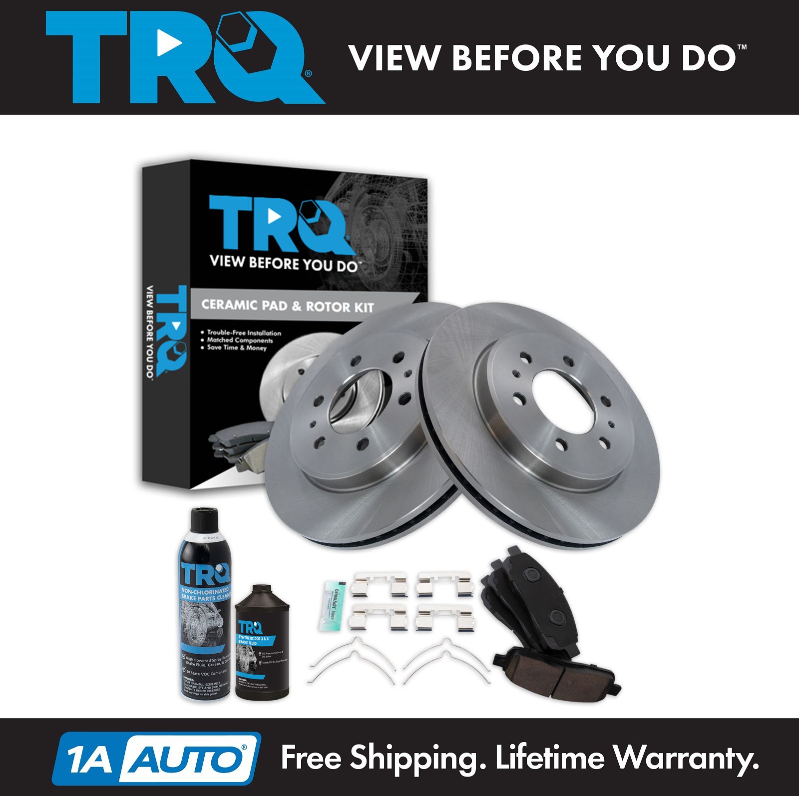 <b>Dot 3 & 4 Ceramic Brake Pad & Rotor Kit</b>