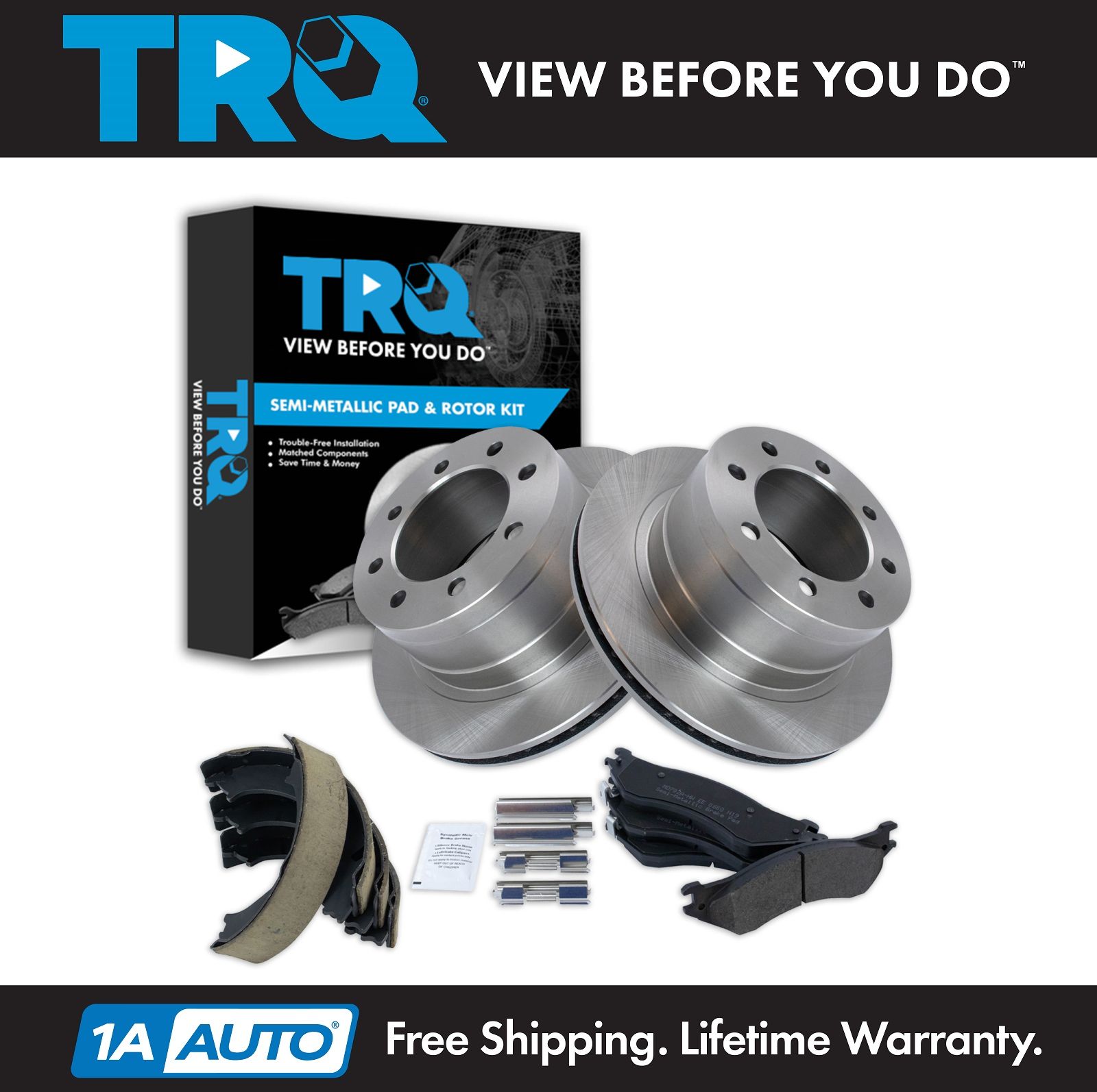 <b>Semi-Metallic Brake Pad & Rotor Kit</b>