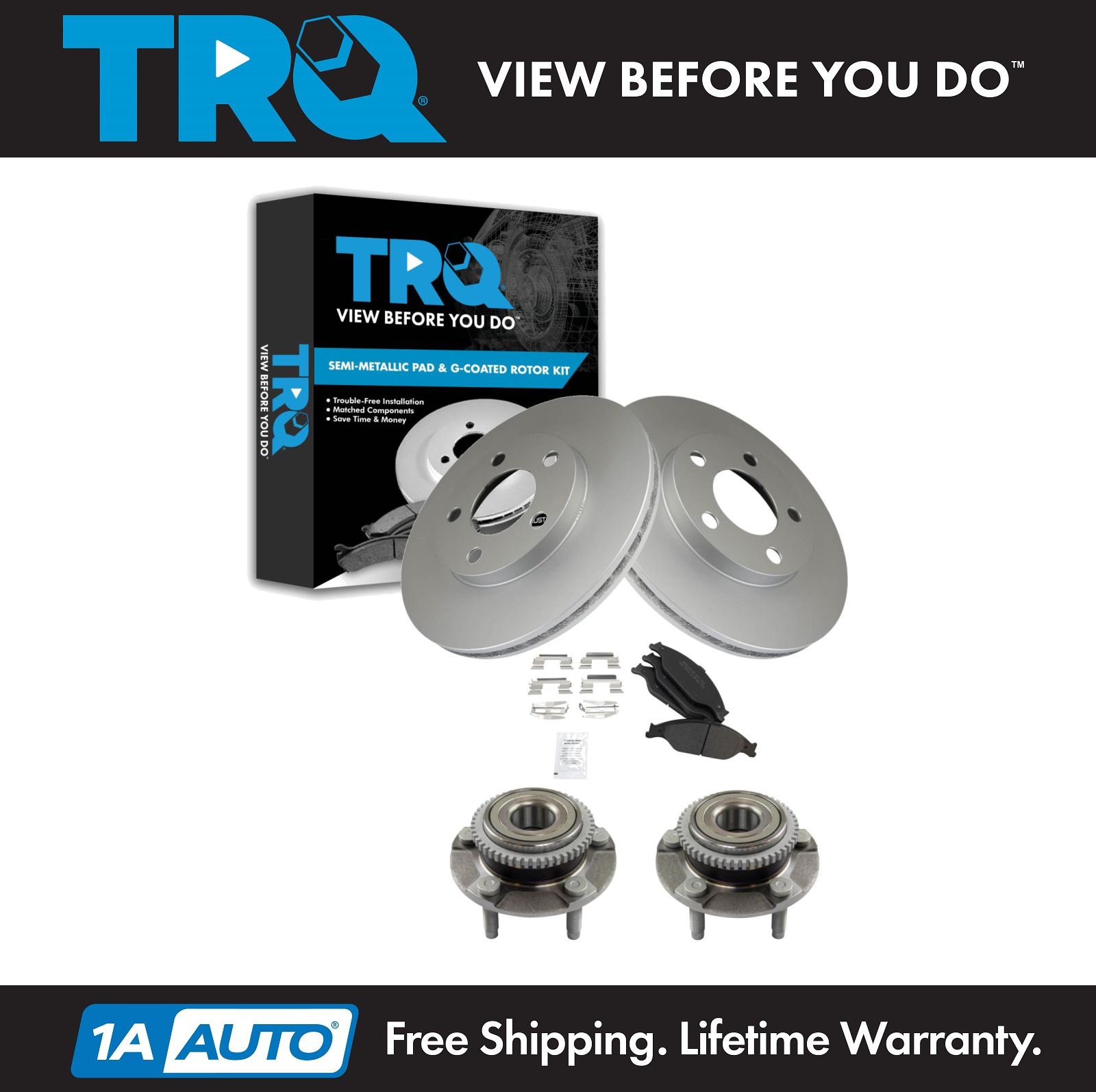 <b>Semi-Metallic Brake Pad & Rotor Kit</b>