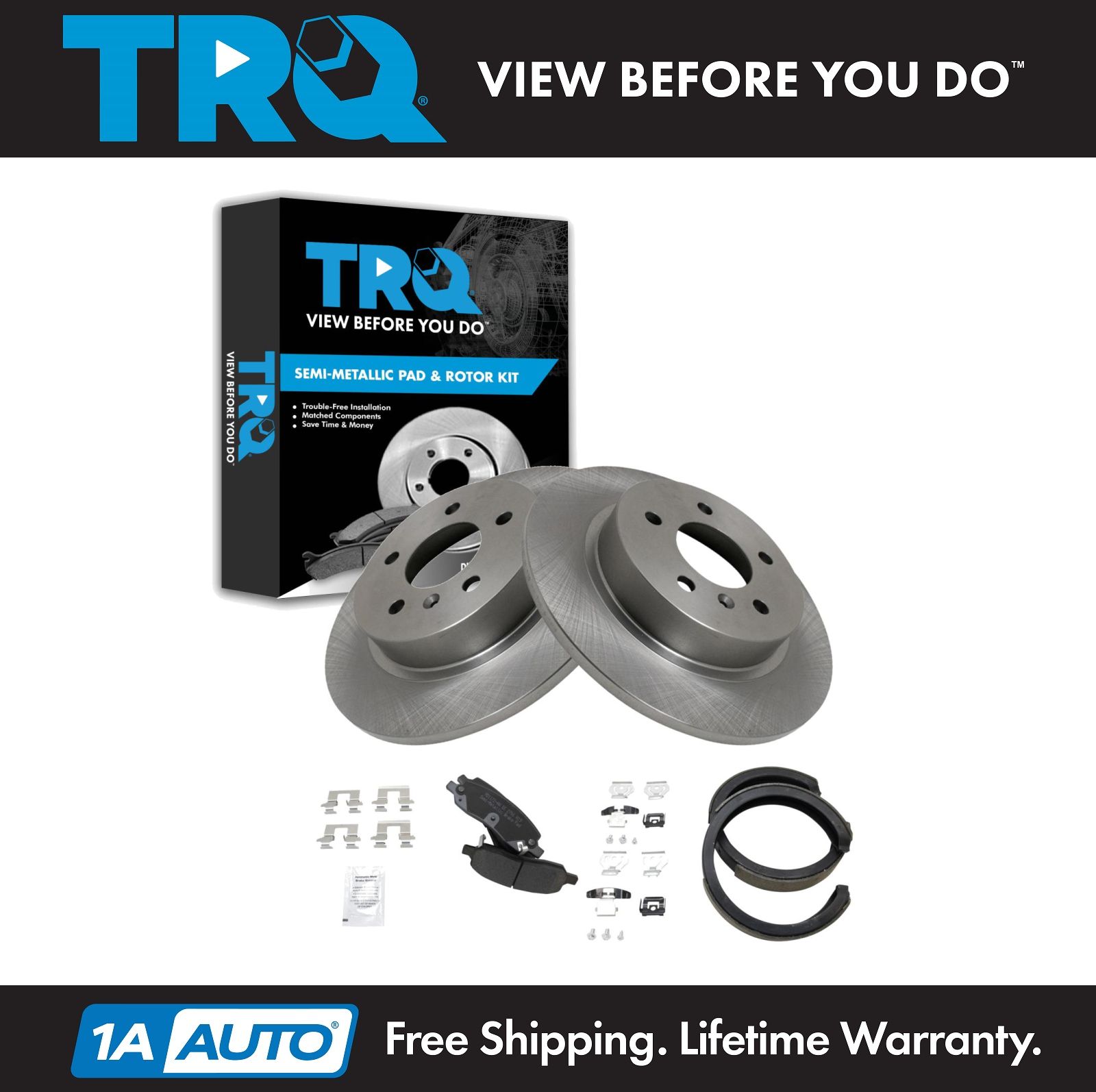 <b>Semi-Metallic Brake Pad & Rotor Kit</b>