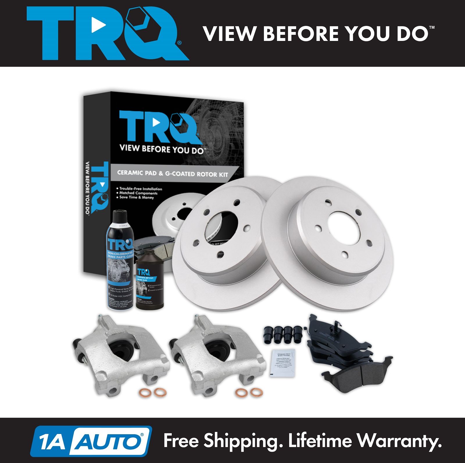 <b>Dot 3 & 4 Ceramic Brake Pad & Rotor Kit</b>