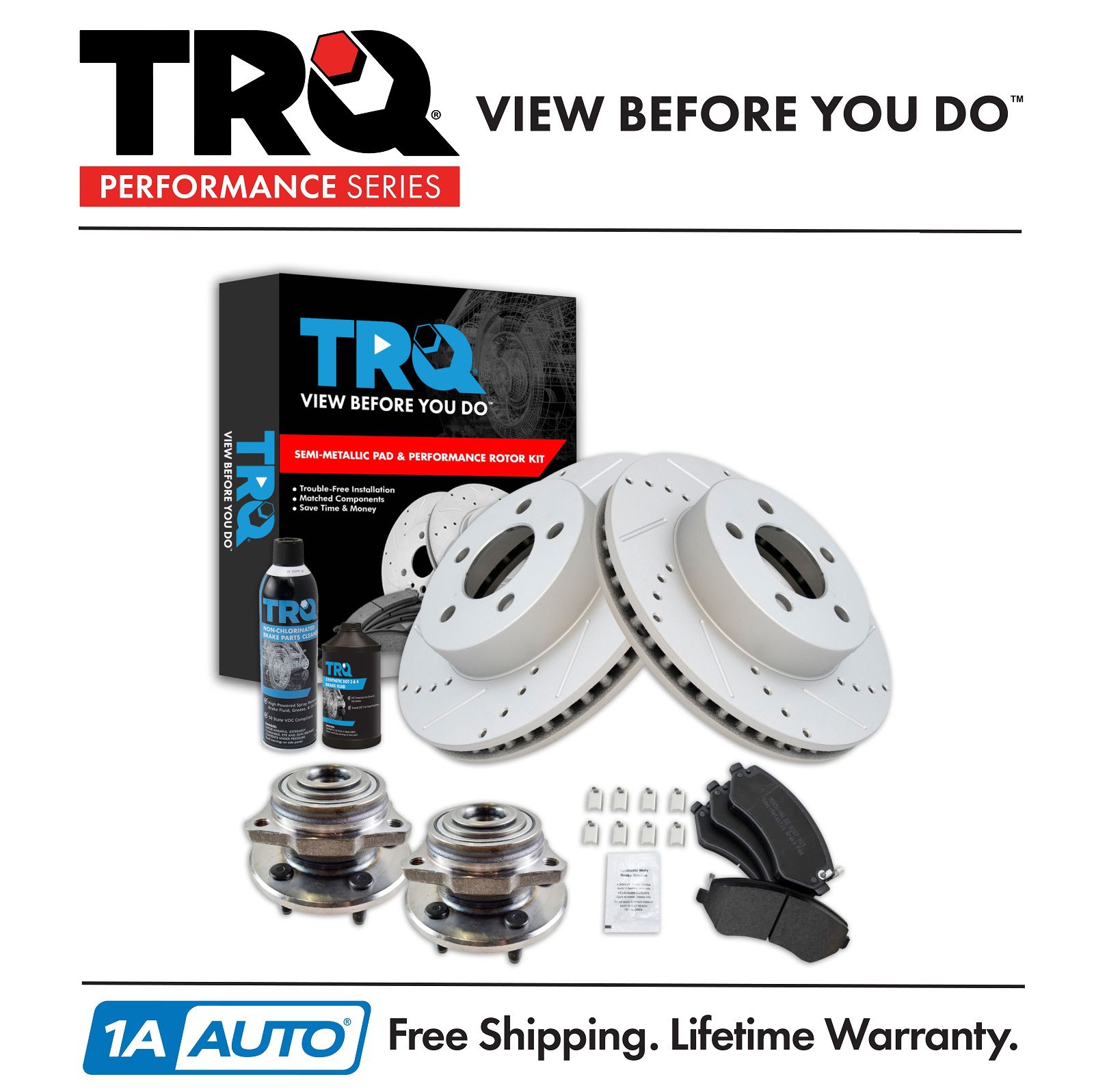 <b>Dot 3 & 4 Semi-Metallic Performance Brake Pad & Rotor Kit</b>