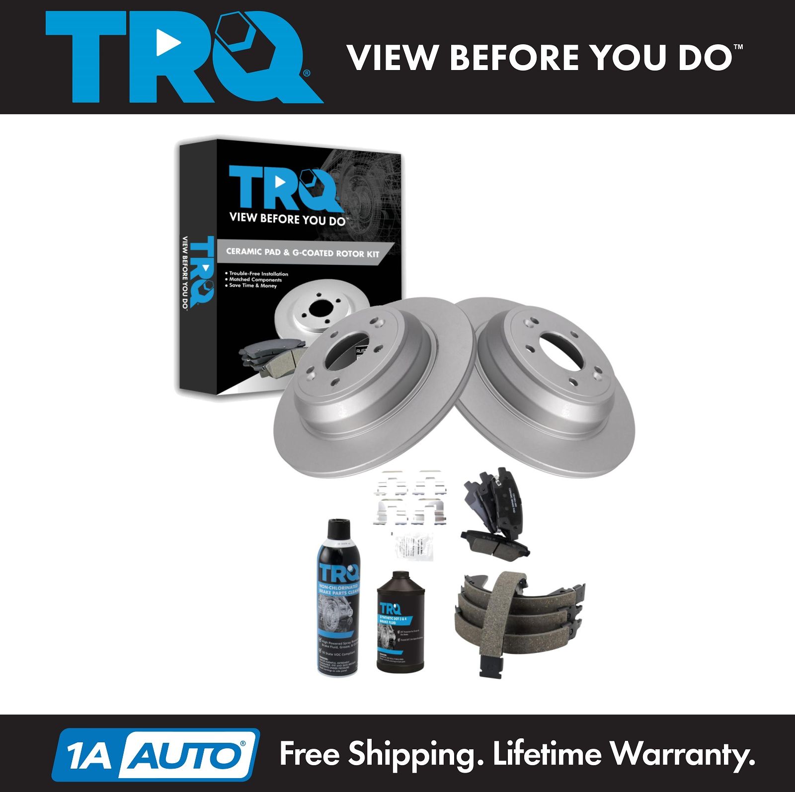 <b>Dot 3 & 4 Ceramic Brake Pad & Rotor Kit</b>
