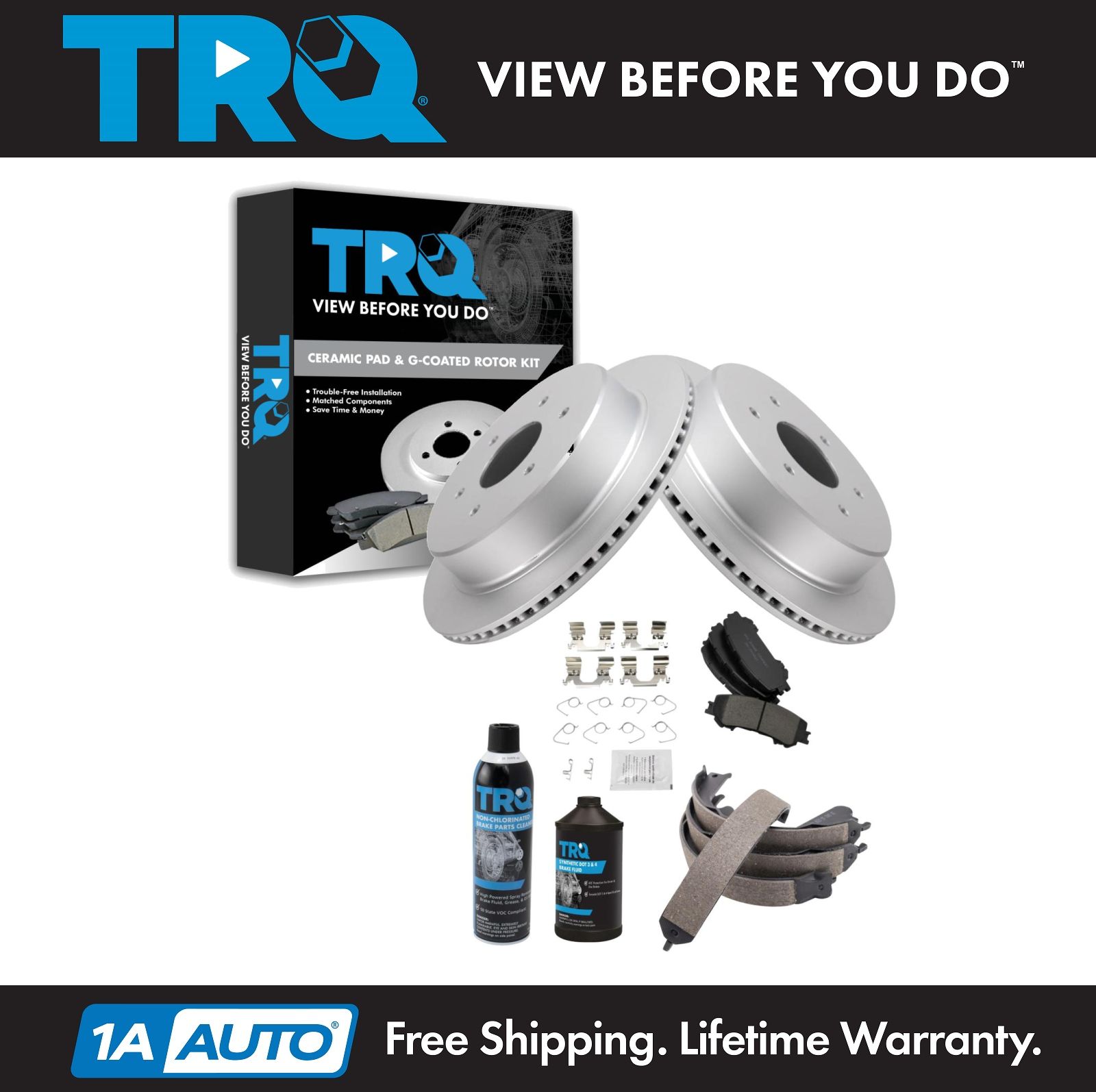 <b>Dot 3 & 4 Ceramic Brake Pad & Rotor Kit</b>
