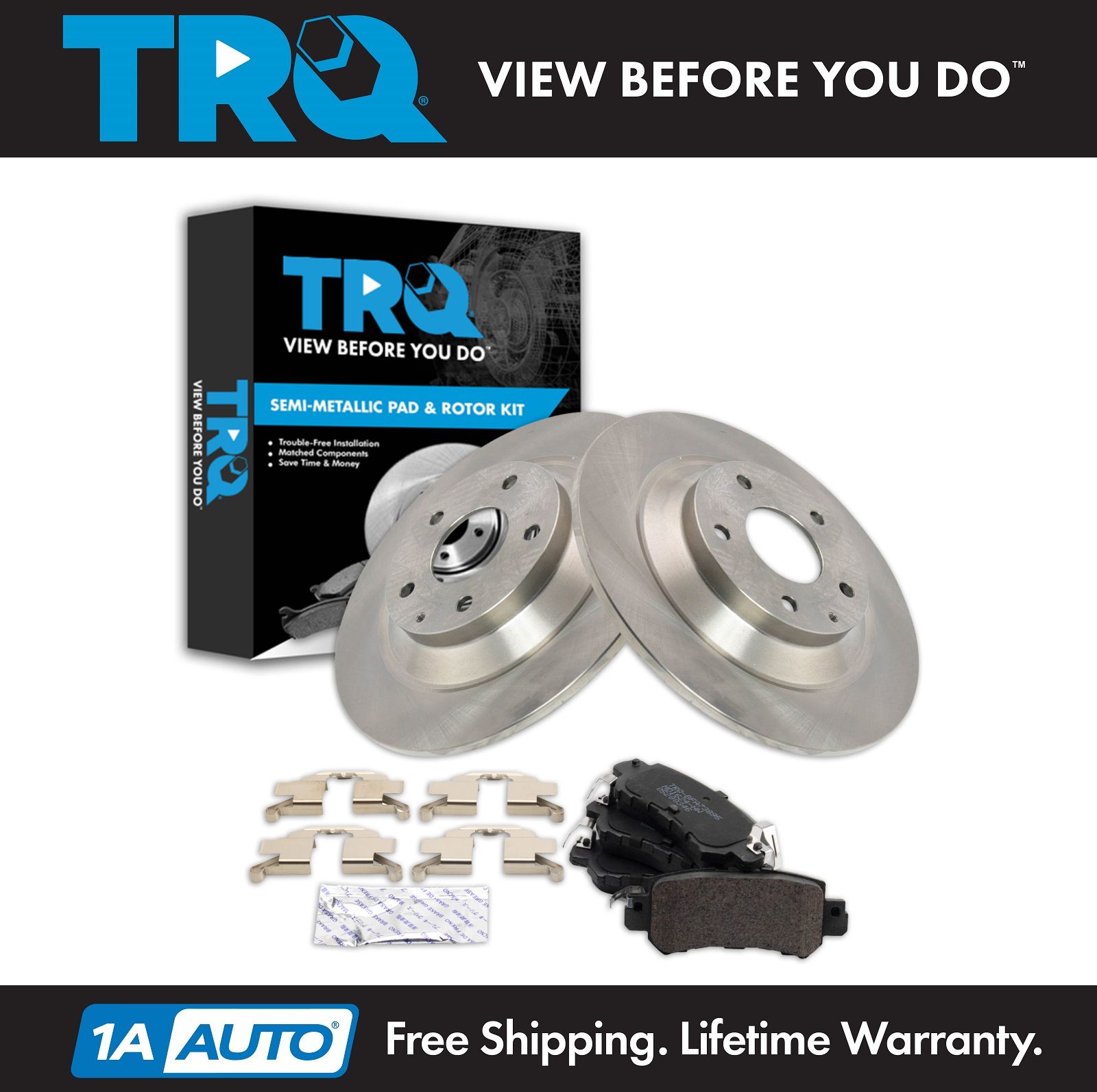 <b>Semi-Metallic Brake Pad & Rotor Kit</b>