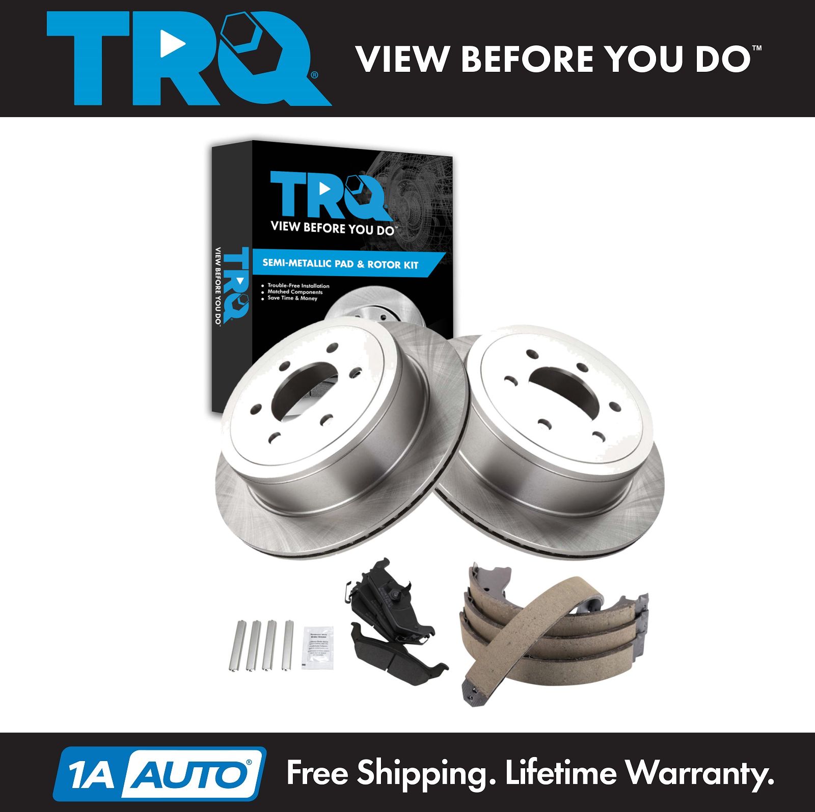 <b>Semi-Metallic Brake Pad & Rotor Kit</b>