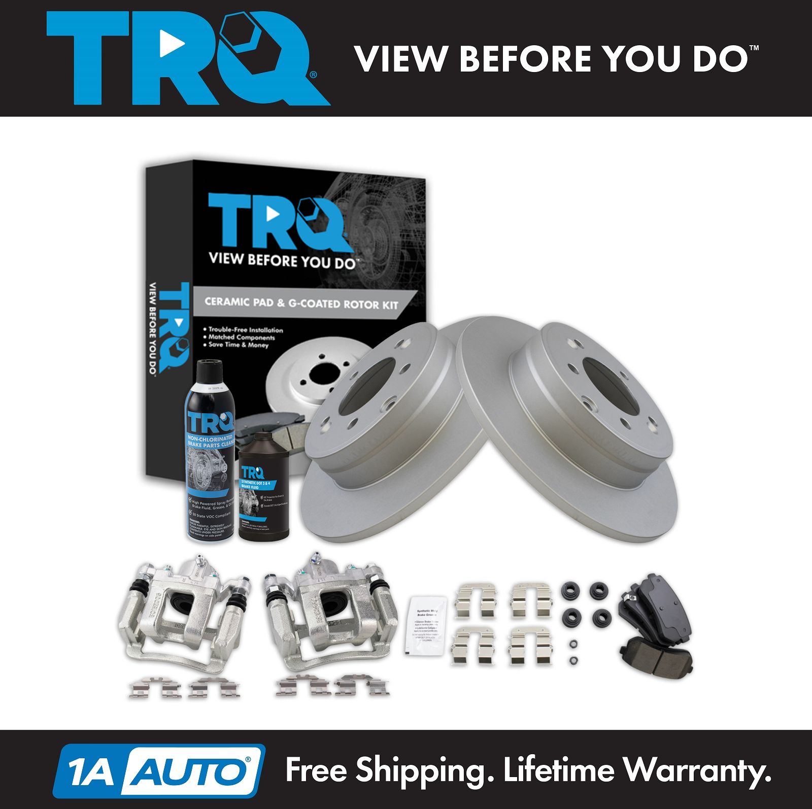 <b>Dot 3 & 4 Ceramic Brake Pad & Rotor Kit</b>