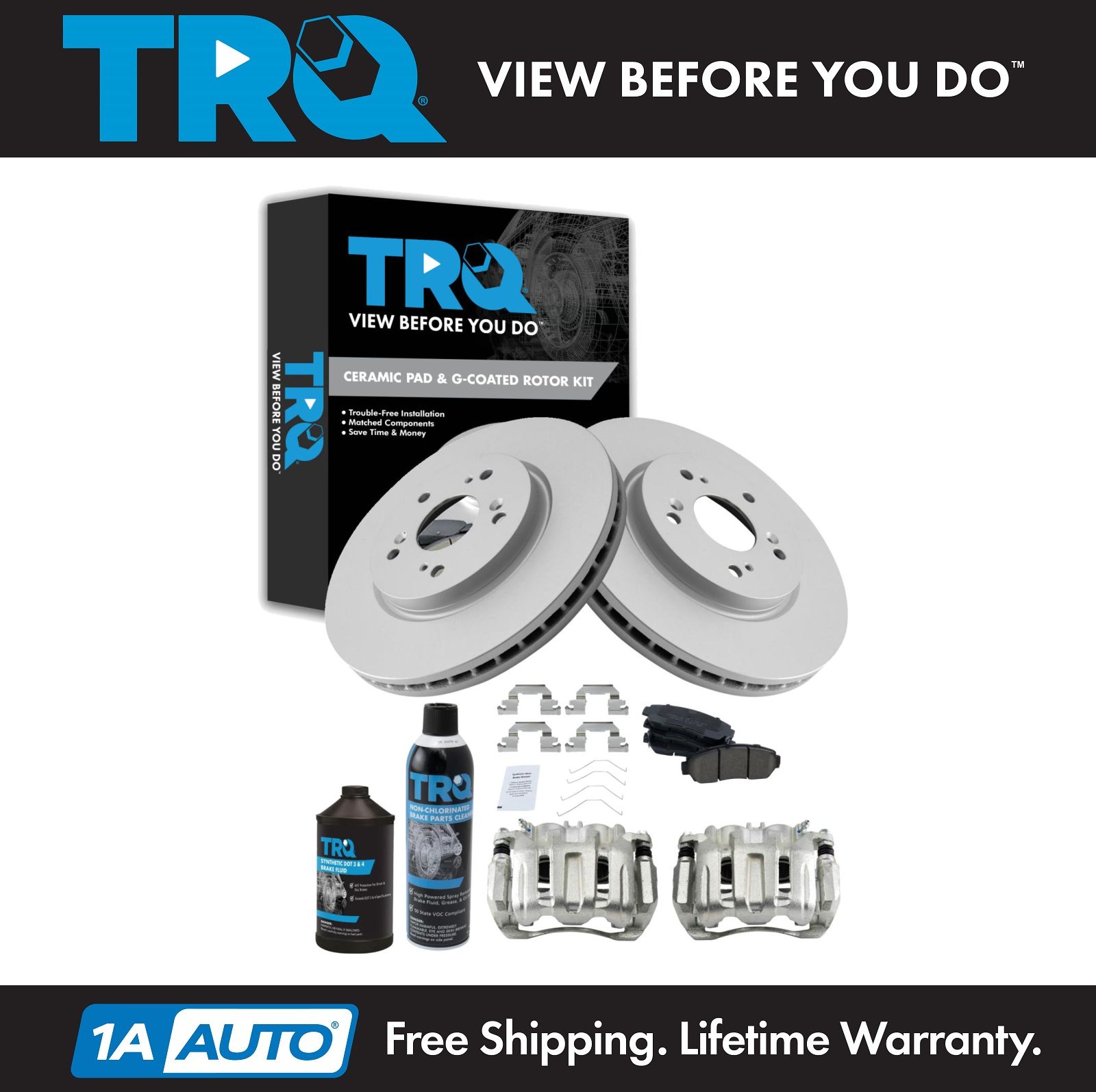 <b>Dot 3 & 4 Ceramic Brake Pad & Rotor Kit</b>