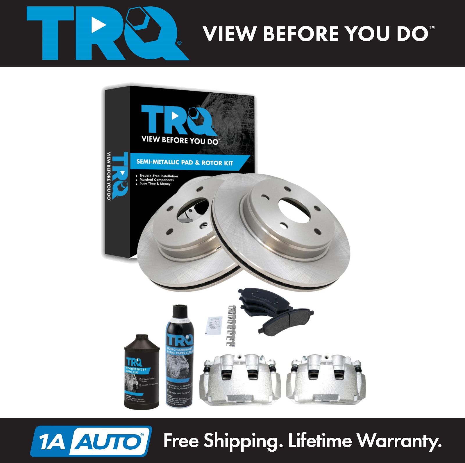 <b>Dot 3 & 4 Semi-Metallic Brake Pad & Rotor Kit</b>