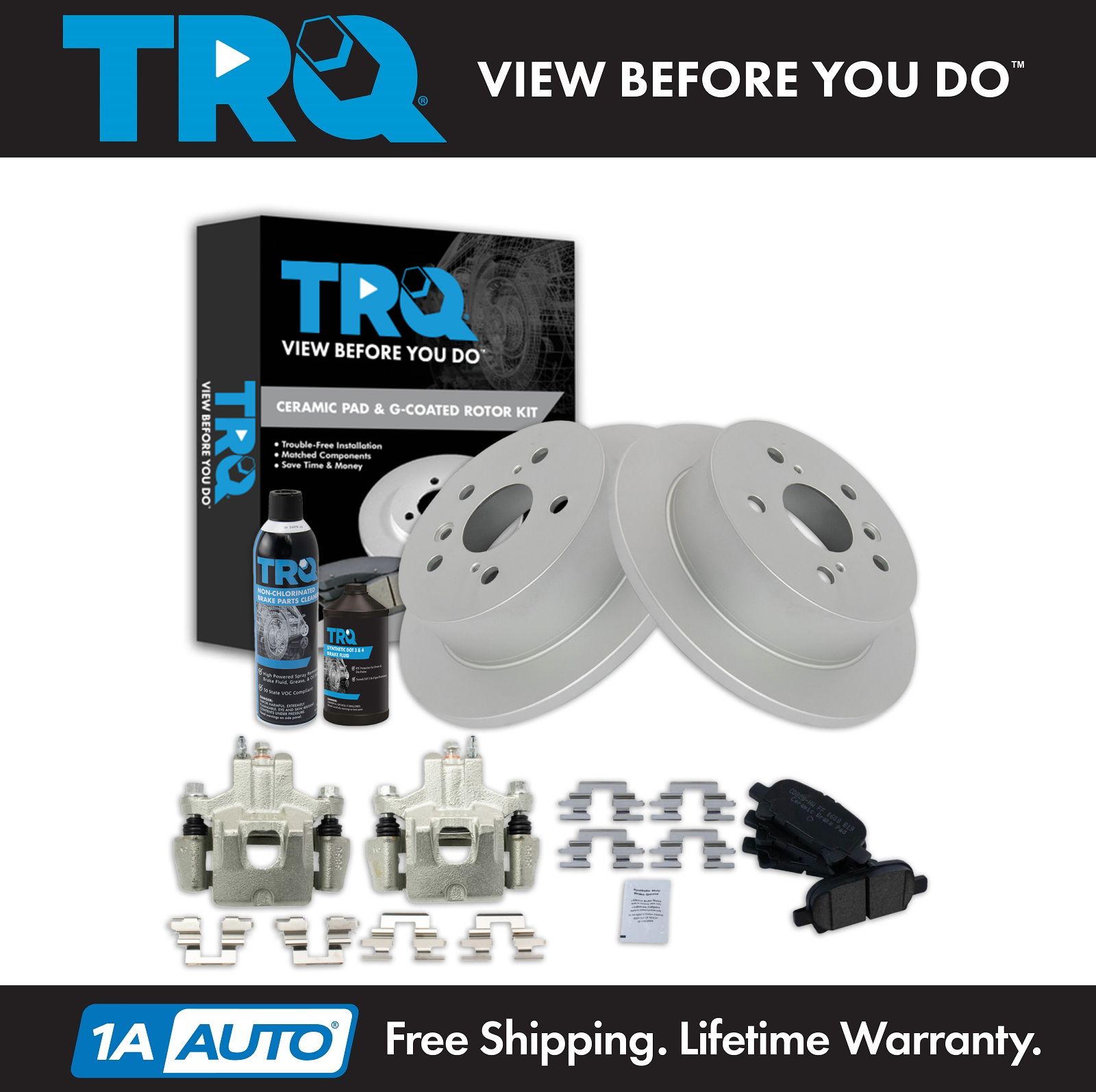 <b>Dot 3 & 4 Ceramic Brake Pad & Rotor Kit</b>