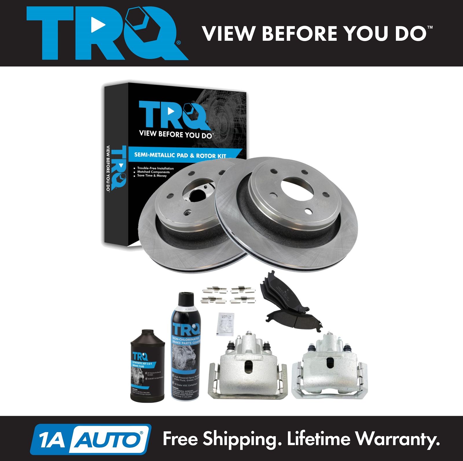 <b>Dot 3 & 4 Semi-Metallic Brake Pad & Rotor Kit</b>