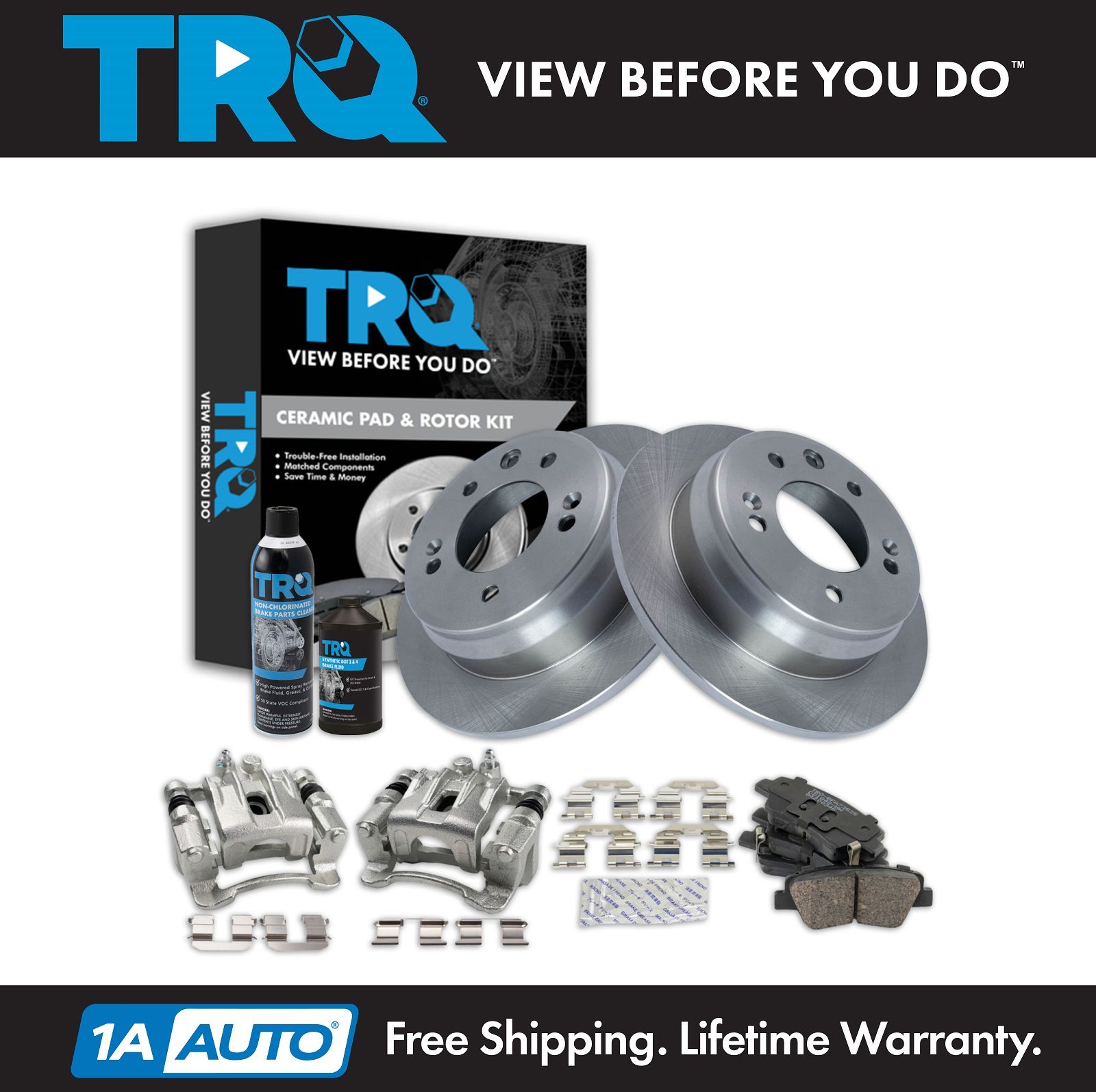 <b>Dot 3 & 4 Ceramic Brake Pad & Rotor Kit</b>