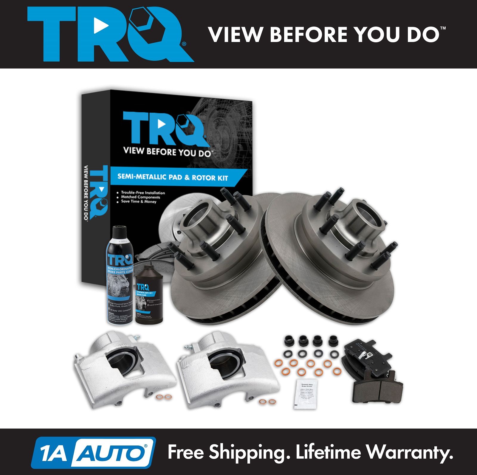<b>Dot 3 & 4 Semi-Metallic Brake Pad & Rotor Kit</b>