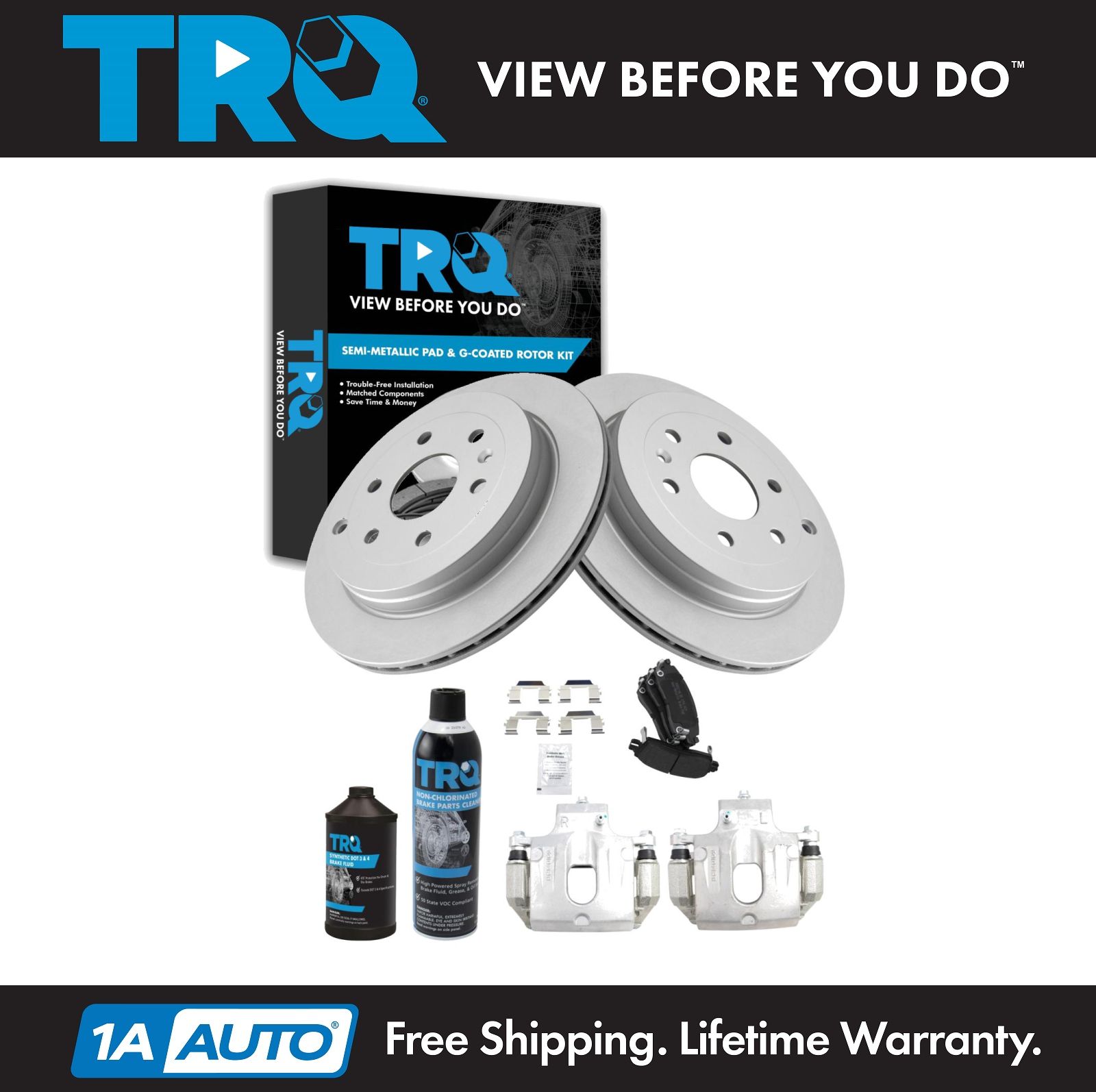 <b>Dot 3 & 4 Semi-Metallic Brake Pad & Rotor Kit</b>