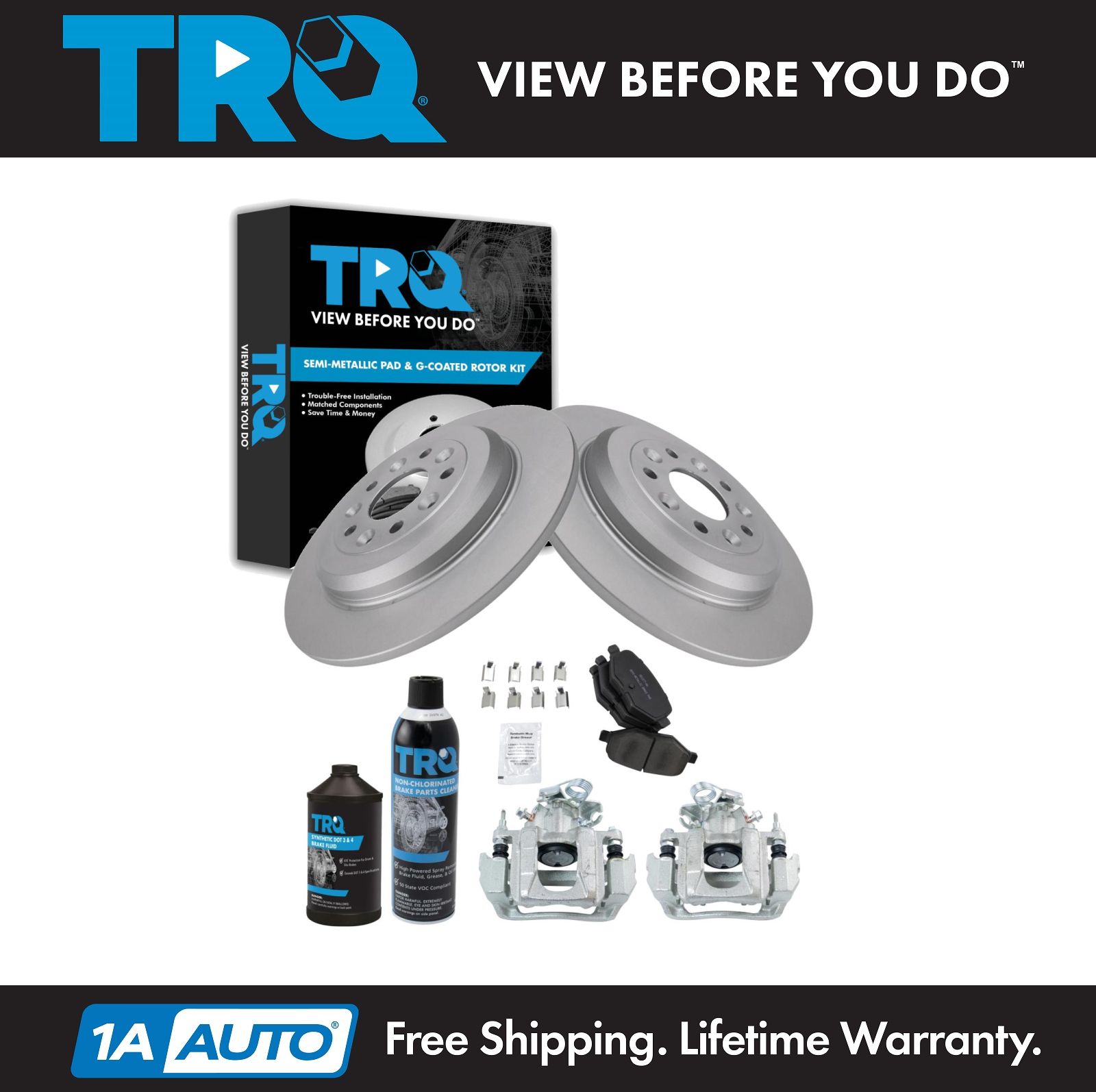 <b>Dot 3 & 4 Semi-Metallic Brake Pad & Rotor Kit</b>