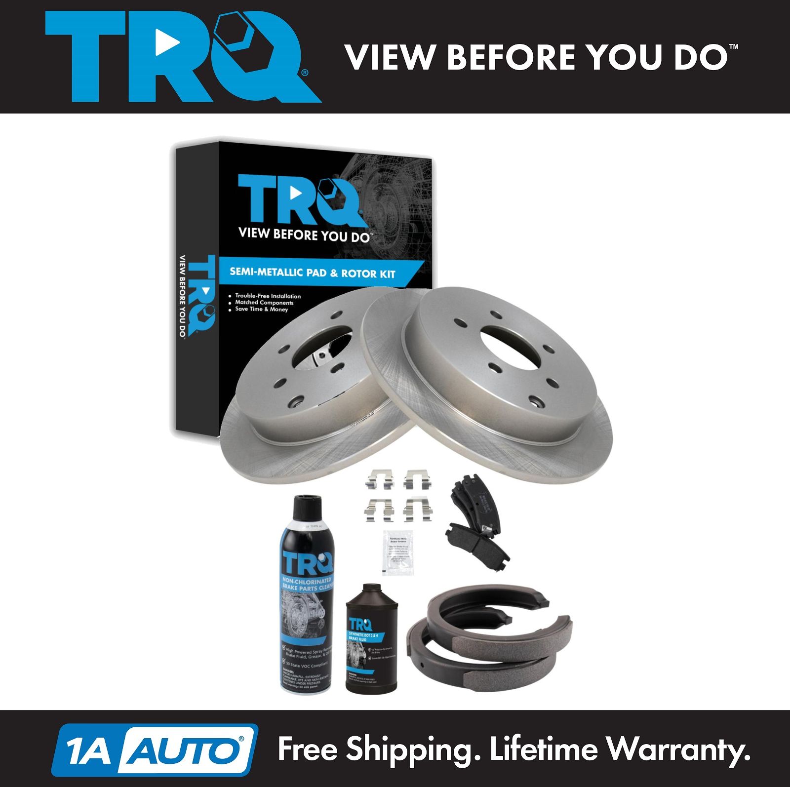 <b>Dot 3 & 4 Semi-Metallic Brake Pad & Rotor Kit</b>