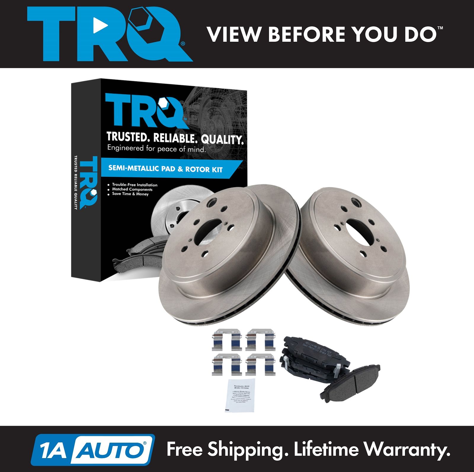 <b>Semi-Metallic Brake Pad & Rotor Kit</b>