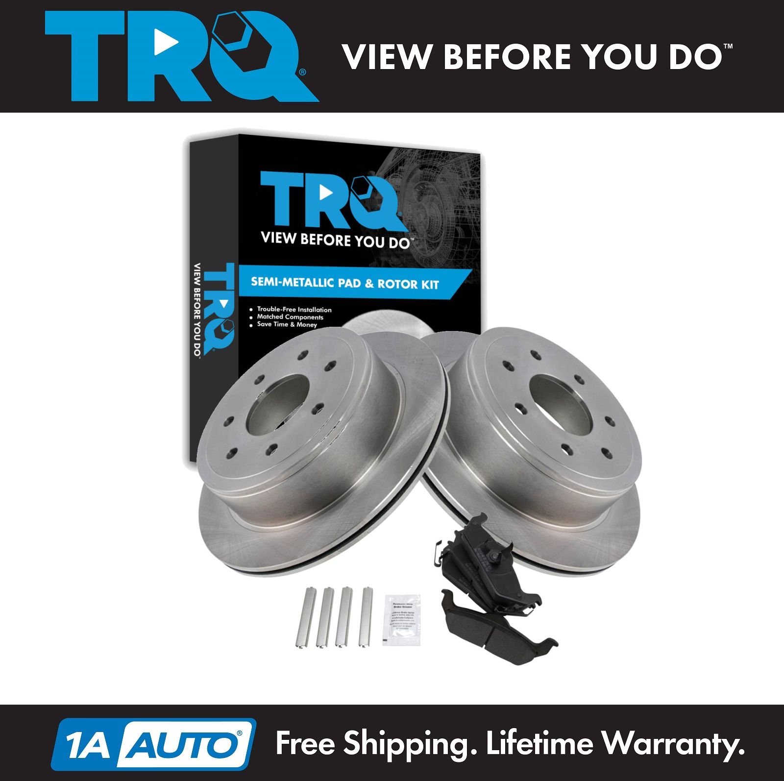 <b>Semi-Metallic Brake Pad & Rotor Kit</b>