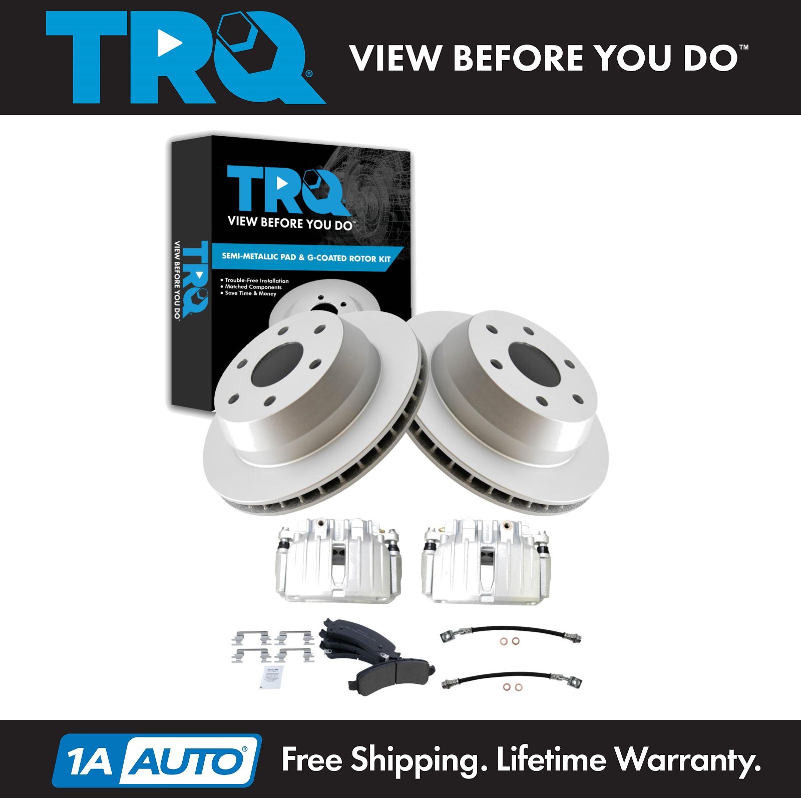 <b>Semi-Metallic Brake Pad & Rotor Kit</b>