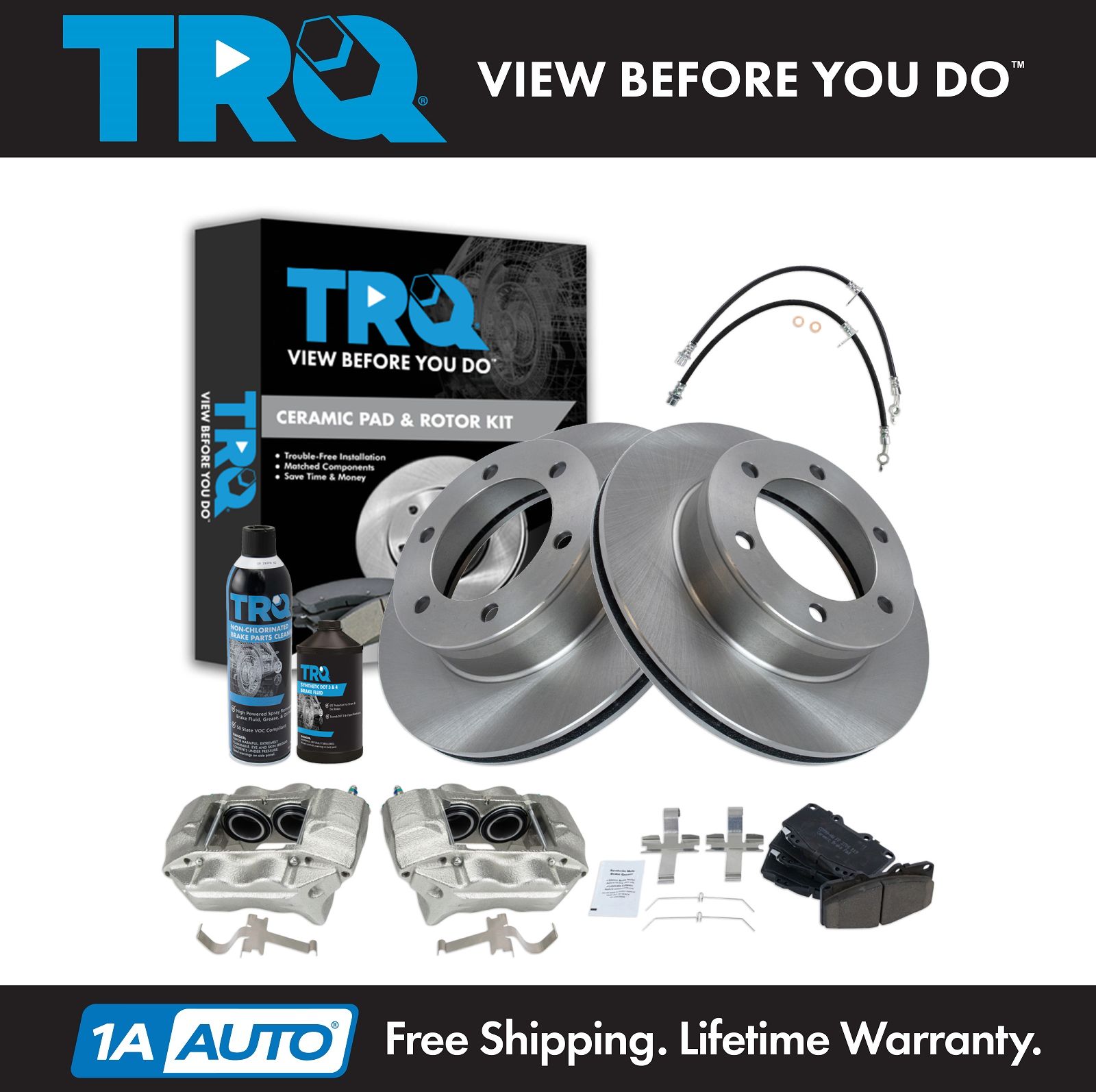 <b>Dot 3 & 4 Ceramic Brake Pad & Rotor Kit</b>