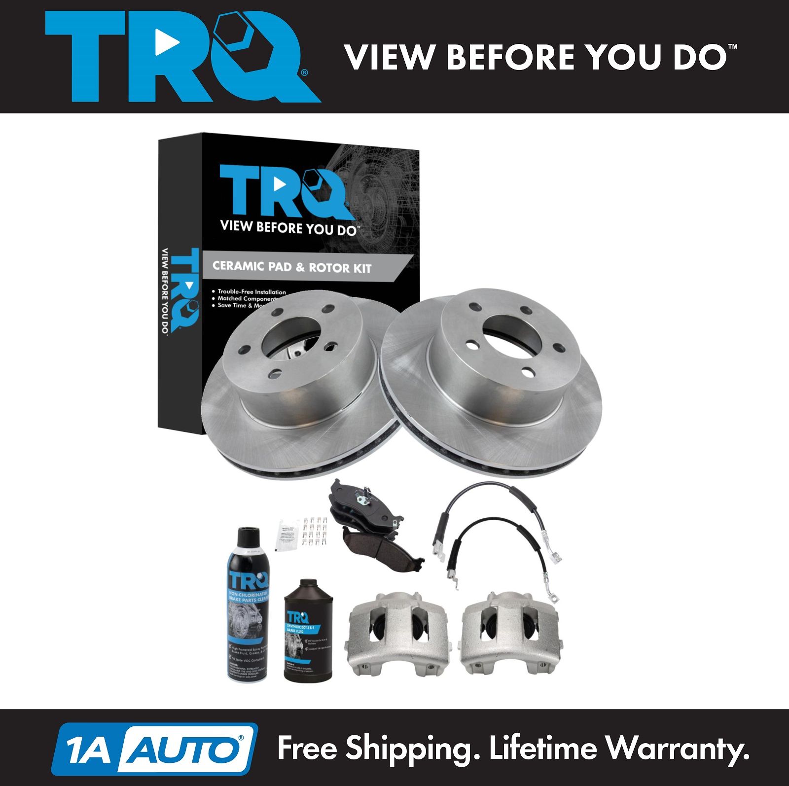 <b>Dot 3 & 4 Ceramic Brake Pad & Rotor Kit</b>