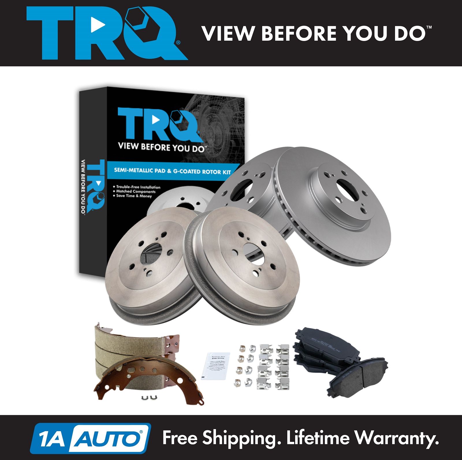 <b>Semi-Metallic Brake Pad & Rotor, Shoe & Drum Kit</b>