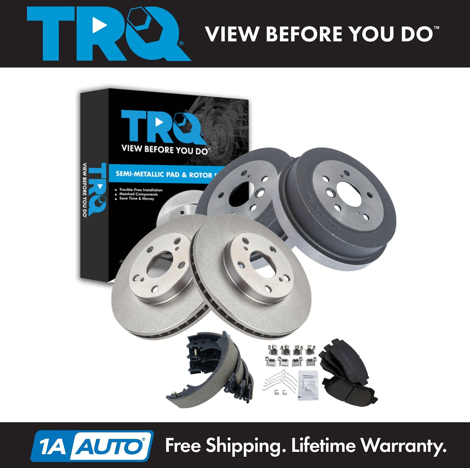 <b>Semi-Metallic Brake Pad & Rotor, Shoe & Drum Kit</b>