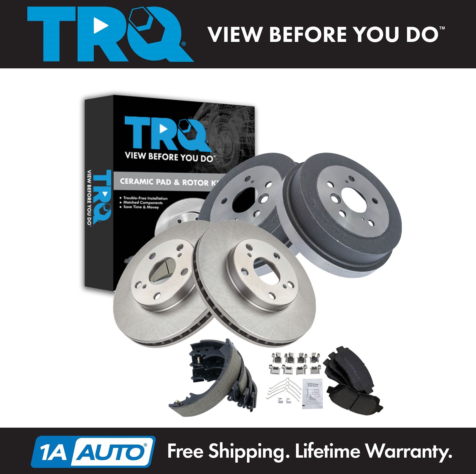 <b>Ceramic Brake Pad & Rotor, Shoe & Drum Kit</b>