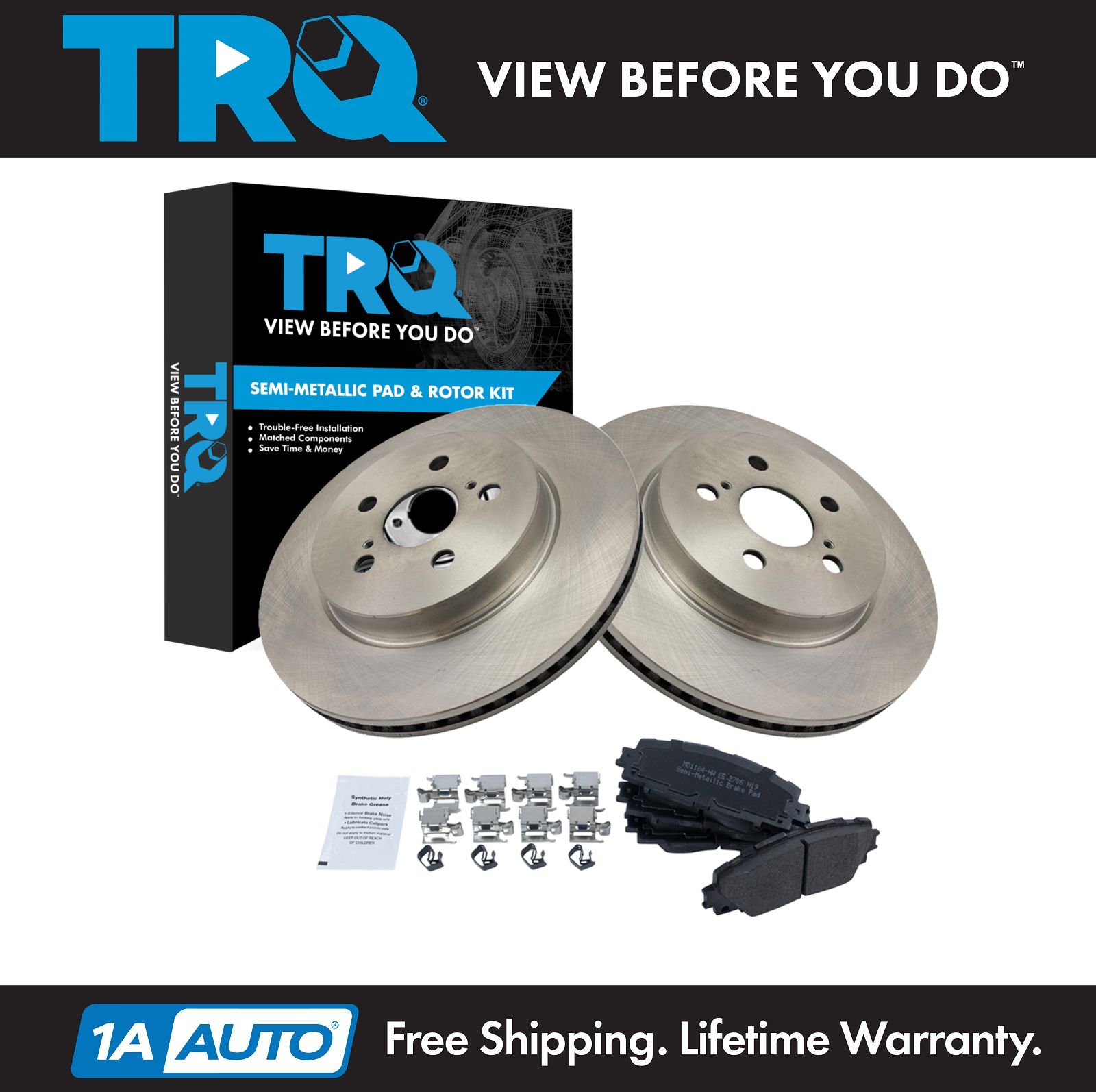 <b>Semi-Metallic Brake Pad & Rotor Kit</b>