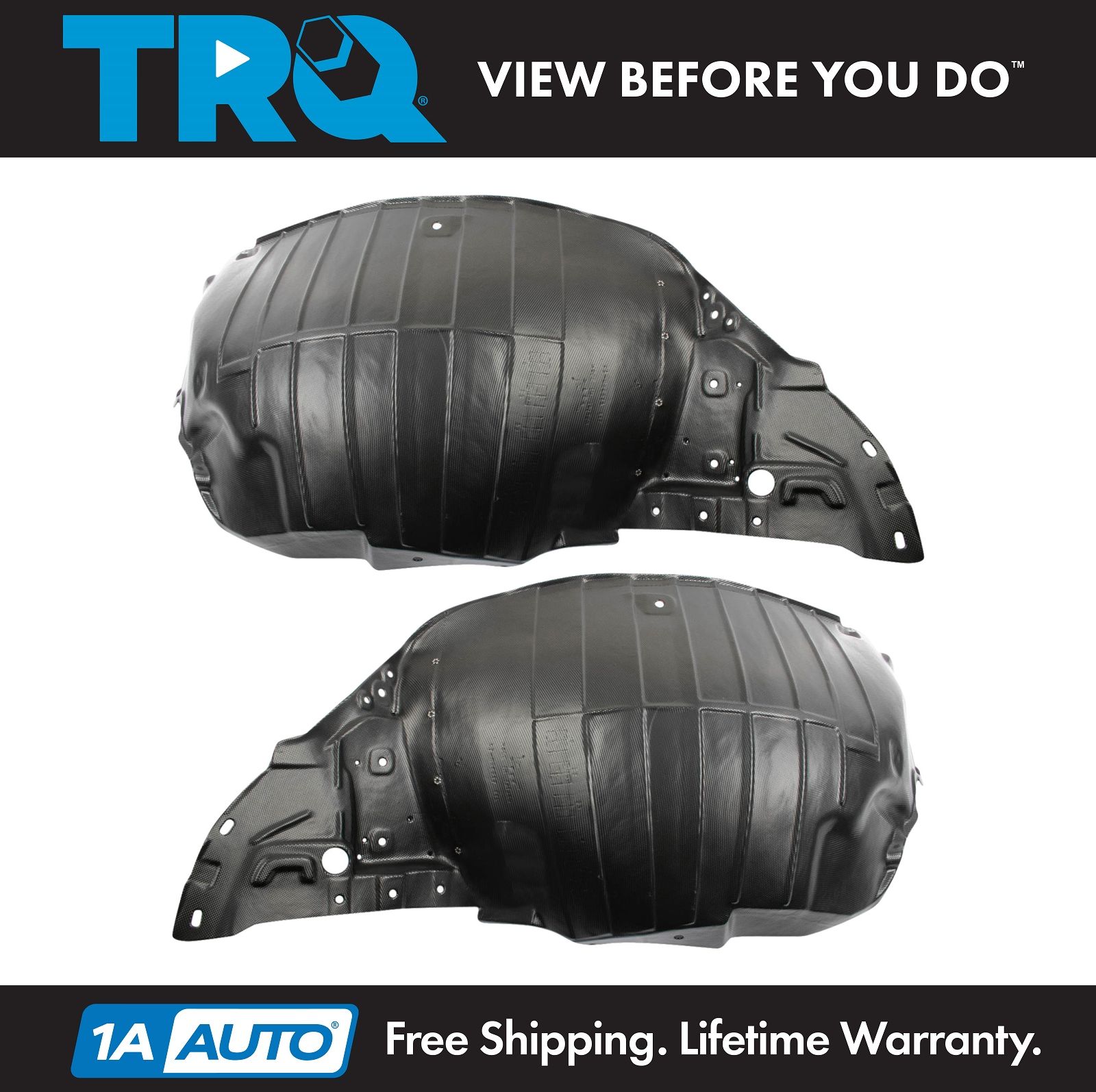 TRQ Front Inner Fender Liner Set For 2009-2020 Nissan 370Z