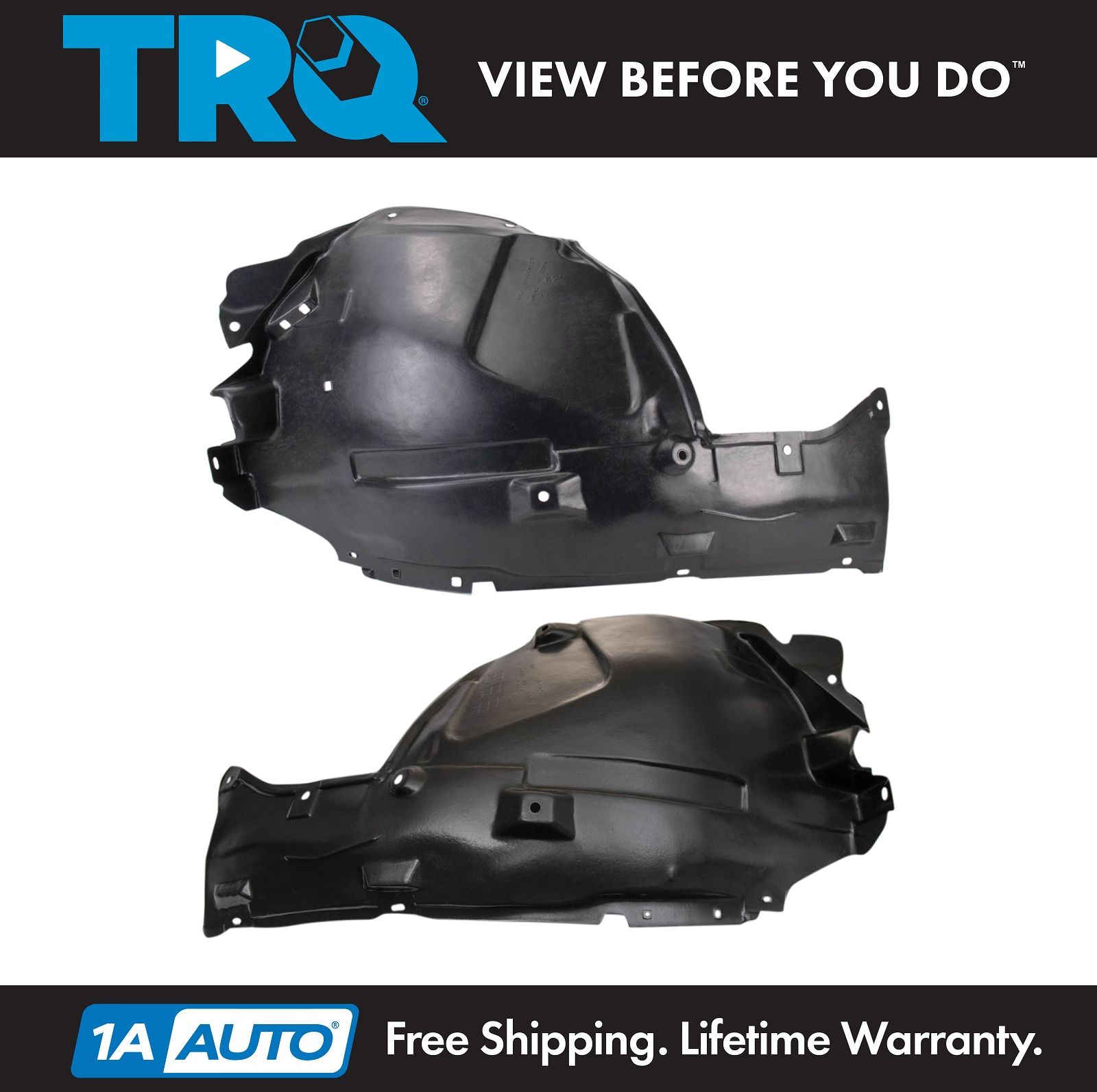TRQ Front Inner Fender Liner Set Fits 08-12 INFINITI EX35 13 EX37